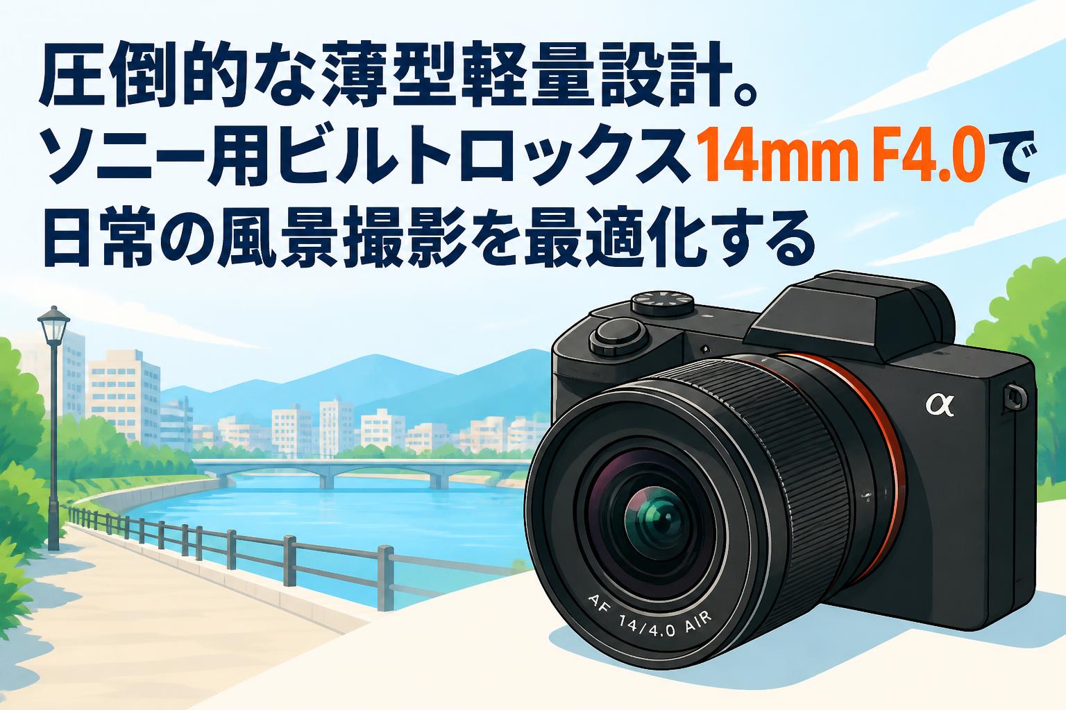 圧倒的な薄型軽量設計。ソニー用ビルトロックス14mm F4.0で日常の風景撮影を最適化する