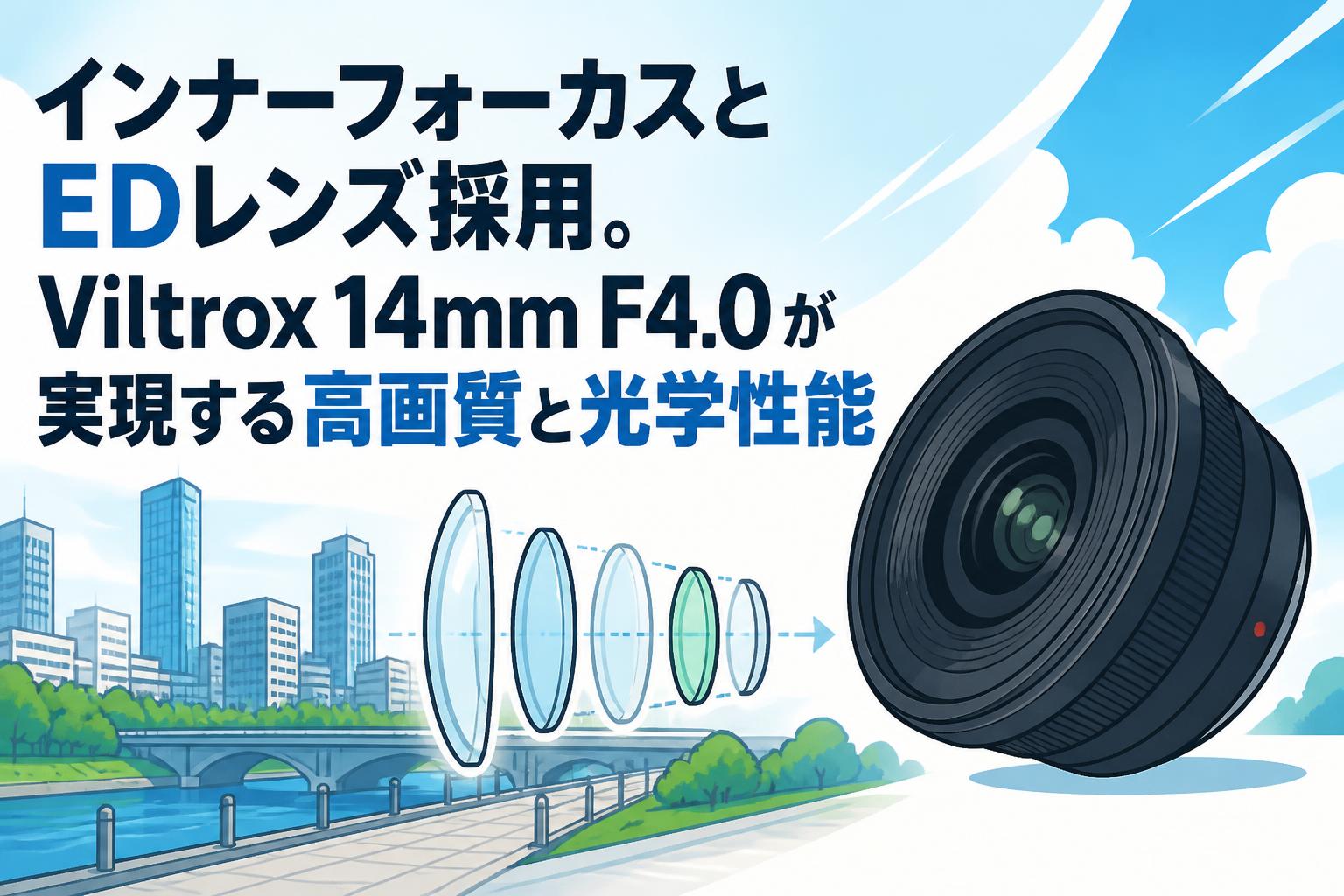 インナーフォーカスとEDレンズ採用。Viltrox 14mm F4.0が実現する高画質と光学性能