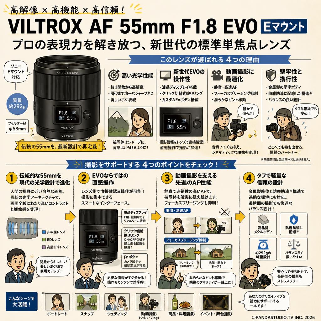 Viltrox AF 55mm F1.8 EVO Eマウント 概要