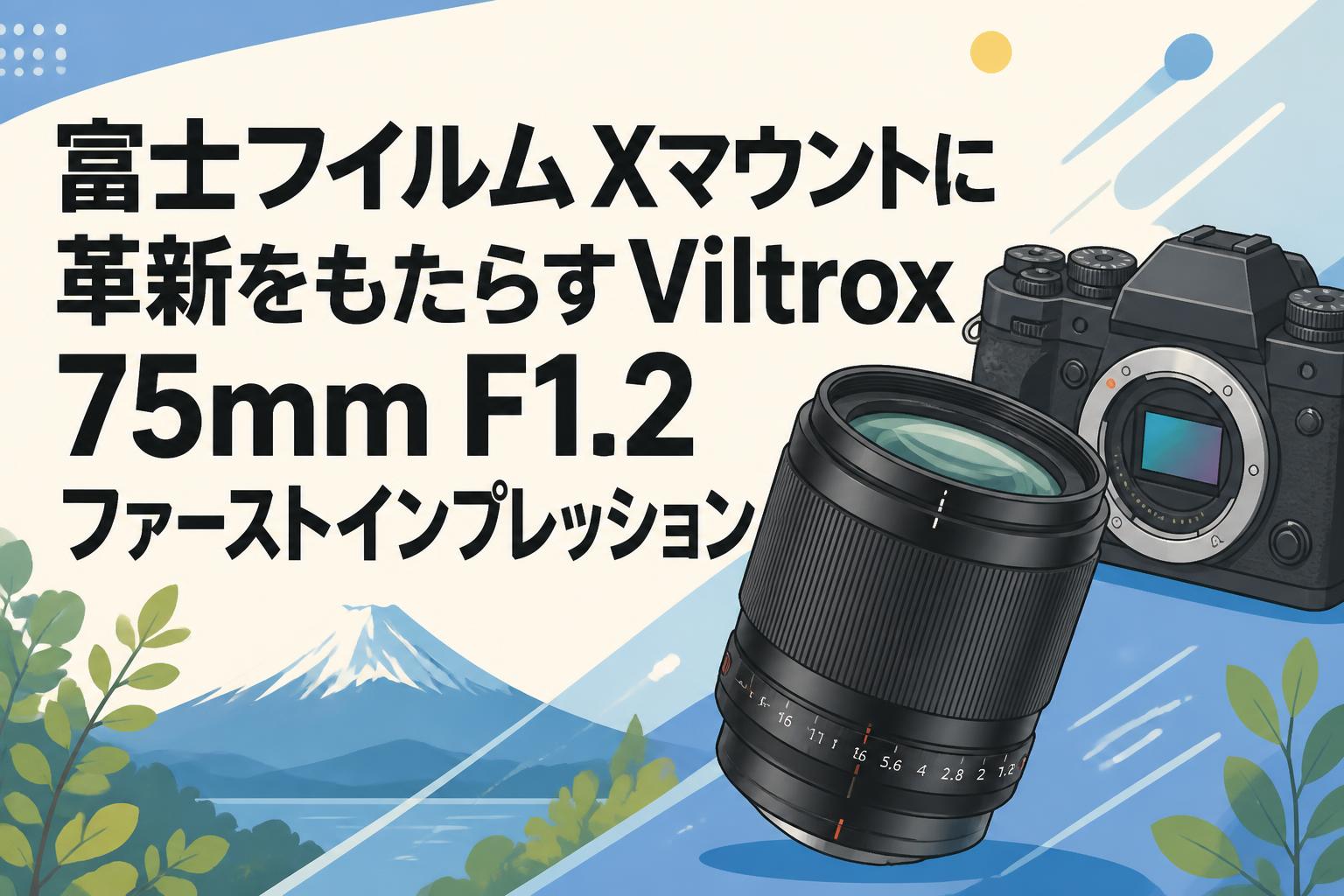 富士フイルム Xマウントに革新をもたらすViltrox 75mm F1.2ファーストインプレッション