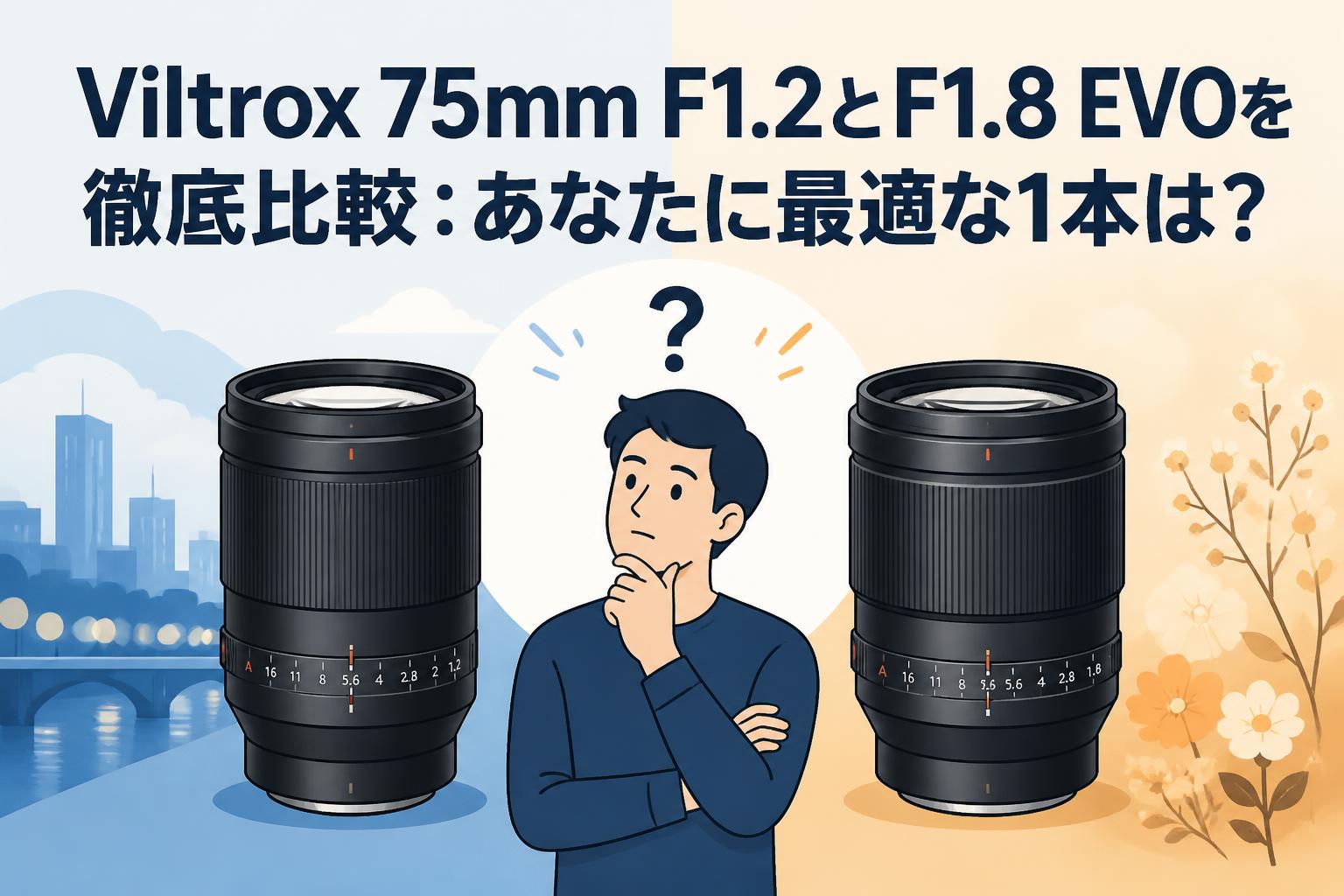 Viltrox 75mm F1.2とF1.8 EVOを徹底比較：あなたに最適な1本は？