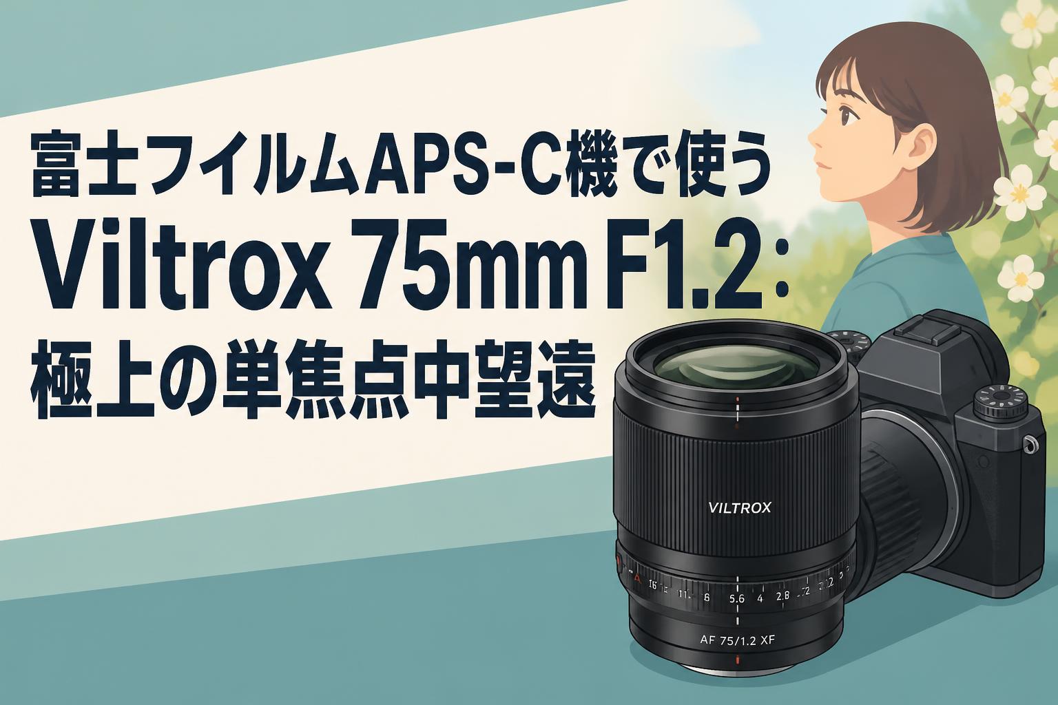 富士フイルムAPS-C機で使うViltrox 75mm F1.2：極上の単焦点中望遠