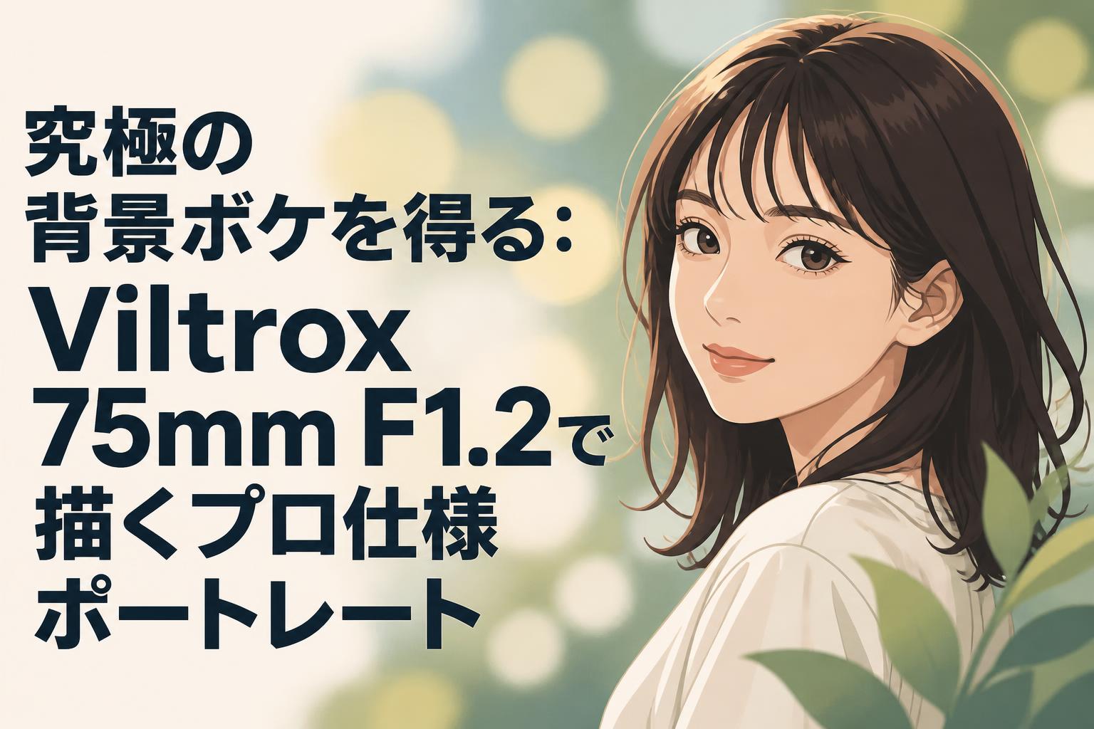 究極の背景ボケを得る：Viltrox 75mm F1.2で描くプロ仕様ポートレート
