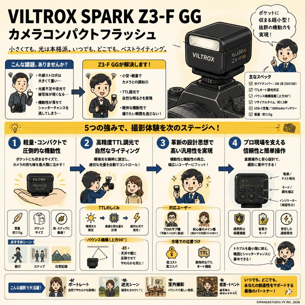 Viltrox Spark Z3-F GG カメラコンパクトフラッシュ 概要