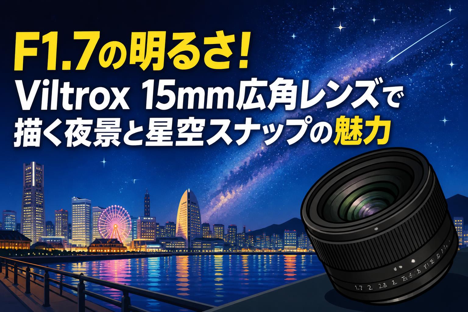 F1.7の明るさ！Viltrox 15mm広角レンズで描く夜景と星空スナップの魅力