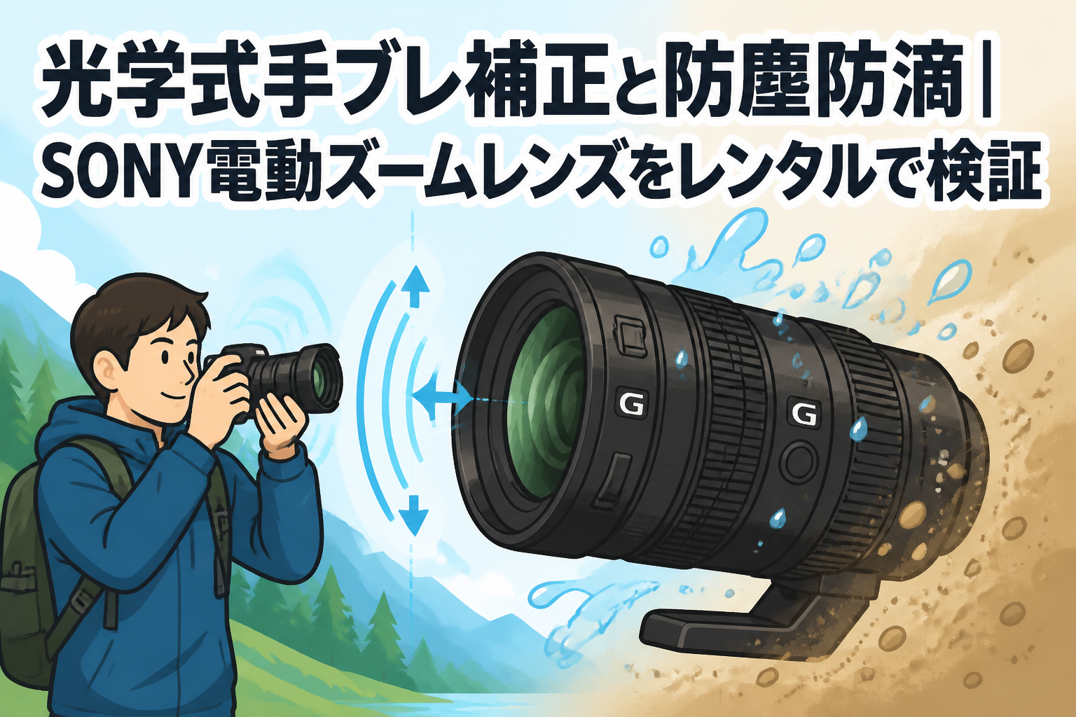 光学式手ブレ補正と防塵防滴｜SONY電動ズームレンズをレンタルで検証