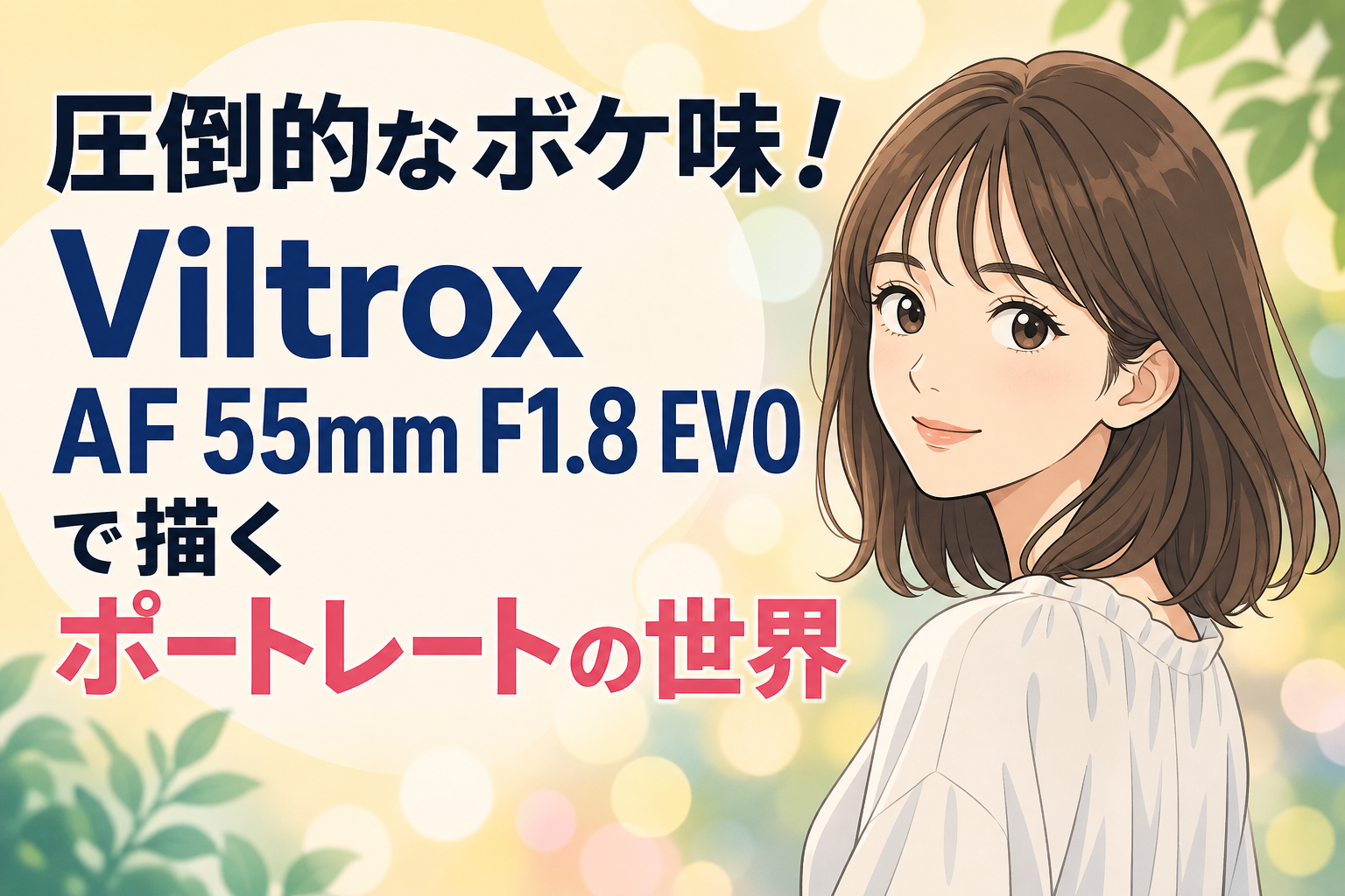 圧倒的なボケ味！Viltrox AF 55mm F1.8 EVOで描くポートレートの世界