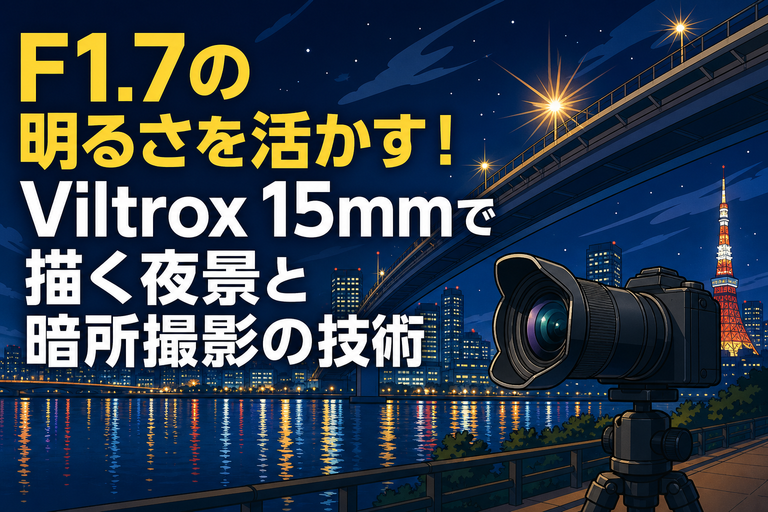 F1.7の明るさを活かす！Viltrox 15mmで描く夜景と暗所撮影の技術