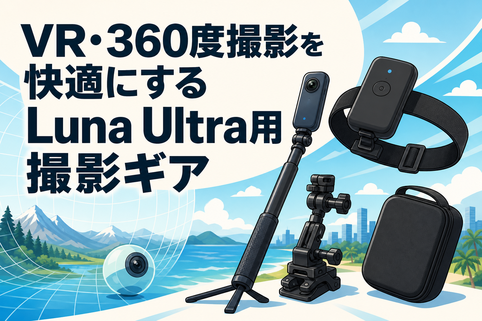 VR・360度撮影を快適にするLuna Ultra用撮影ギア