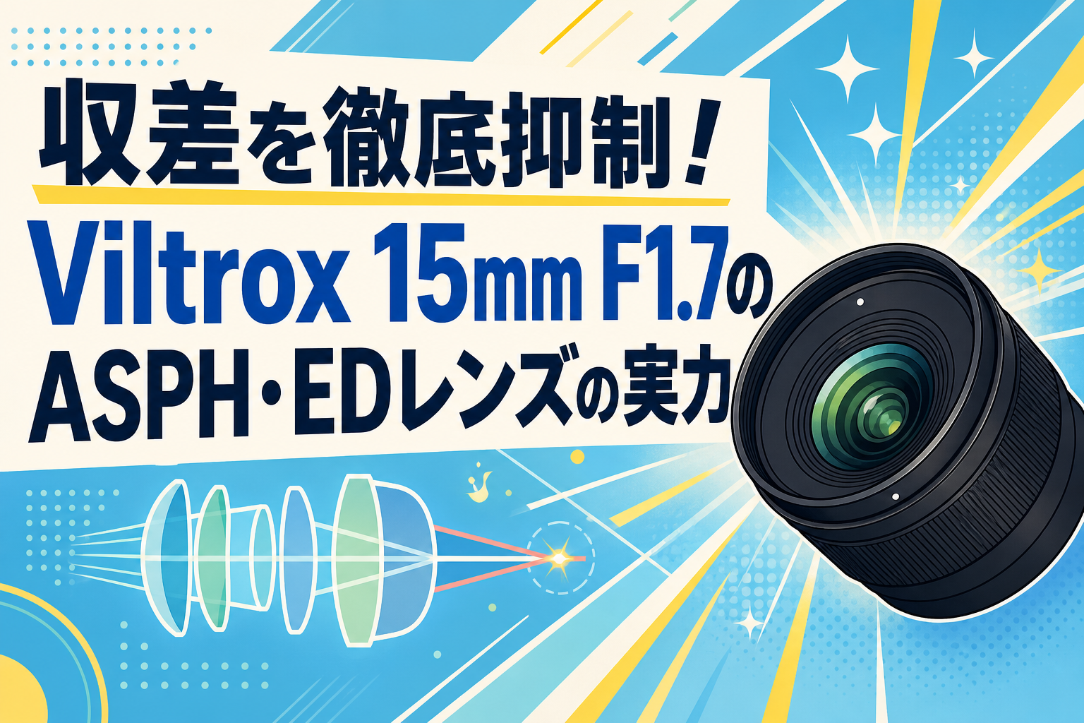 収差を徹底抑制！Viltrox 15mm F1.7のASPH・EDレンズの実力