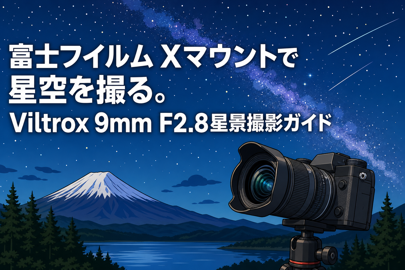 富士フイルム Xマウントで星空を撮る。Viltrox 9mm F2.8星景撮影ガイド