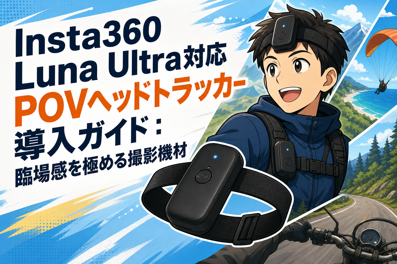 Insta360 Luna Ultra対応POVヘッドトラッカー導入ガイド：臨場感を極める撮影機材