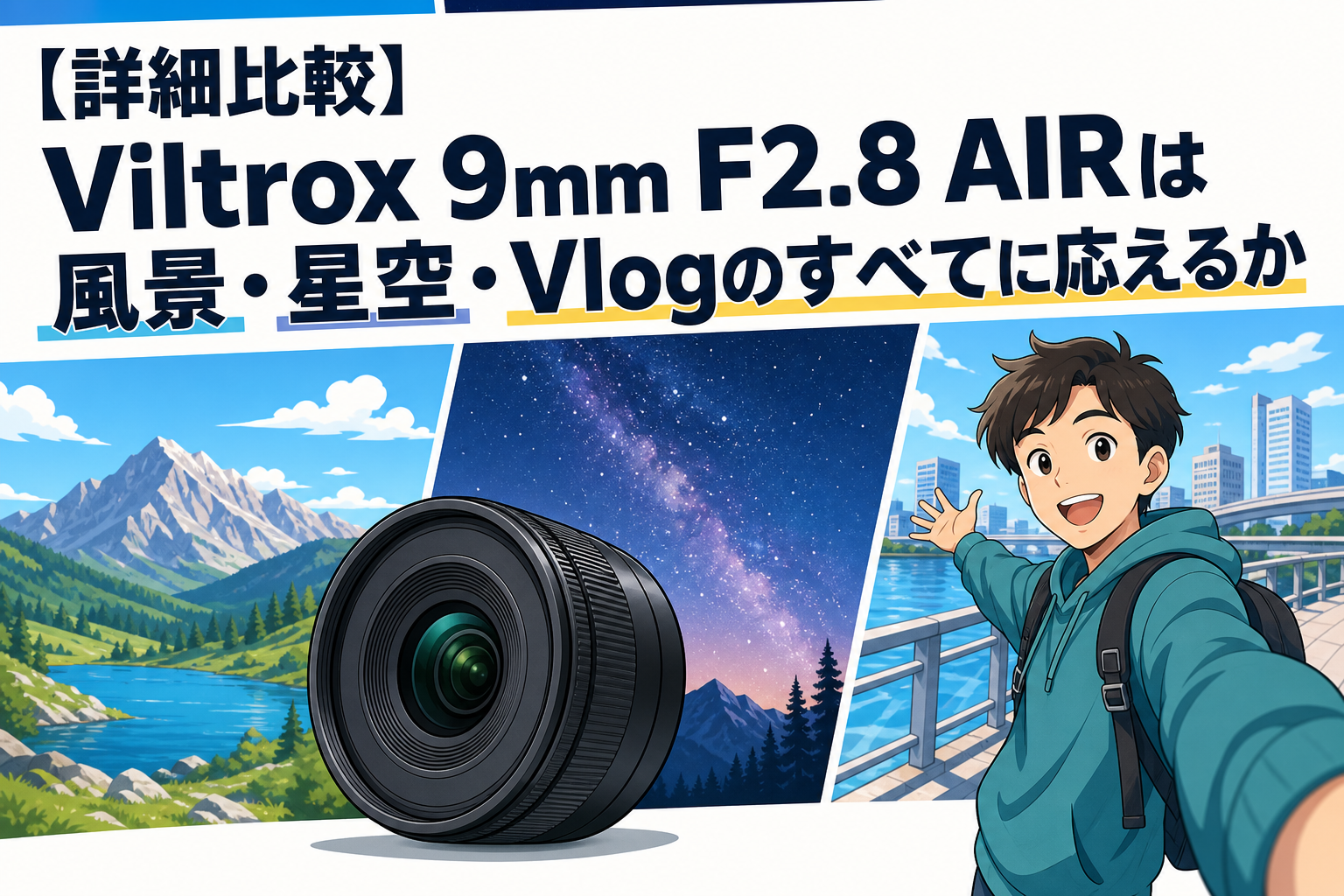 【詳細比較】Viltrox 9mm F2.8 AIRは風景・星空・Vlogのすべてに応えるか