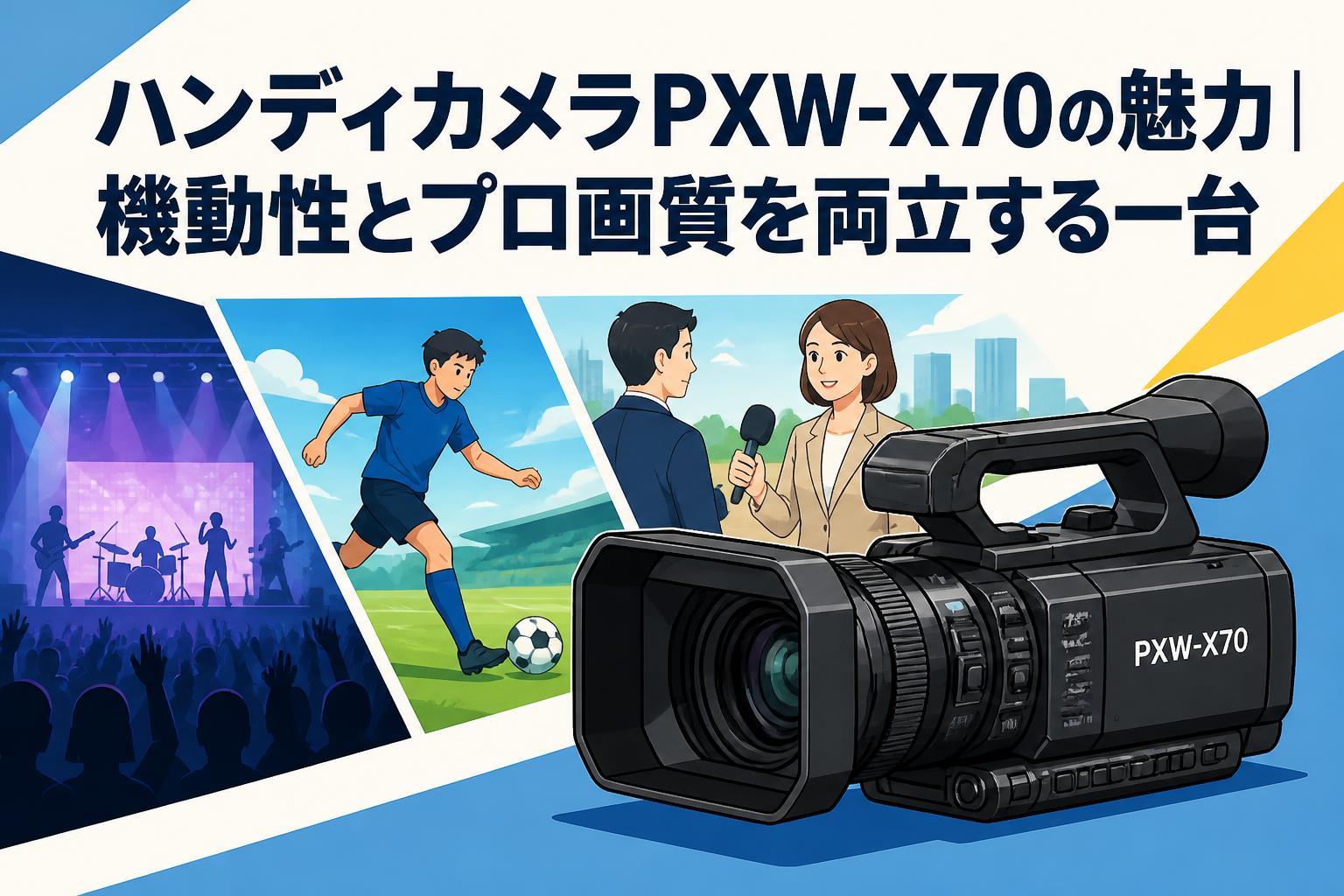 ハンディカメラPXW-X70の魅力｜機動性とプロ画質を両立する一台
