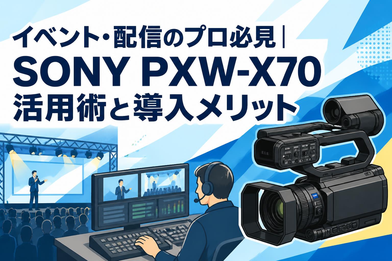 イベント・配信のプロ必見｜SONY PXW-X70活用術と導入メリット