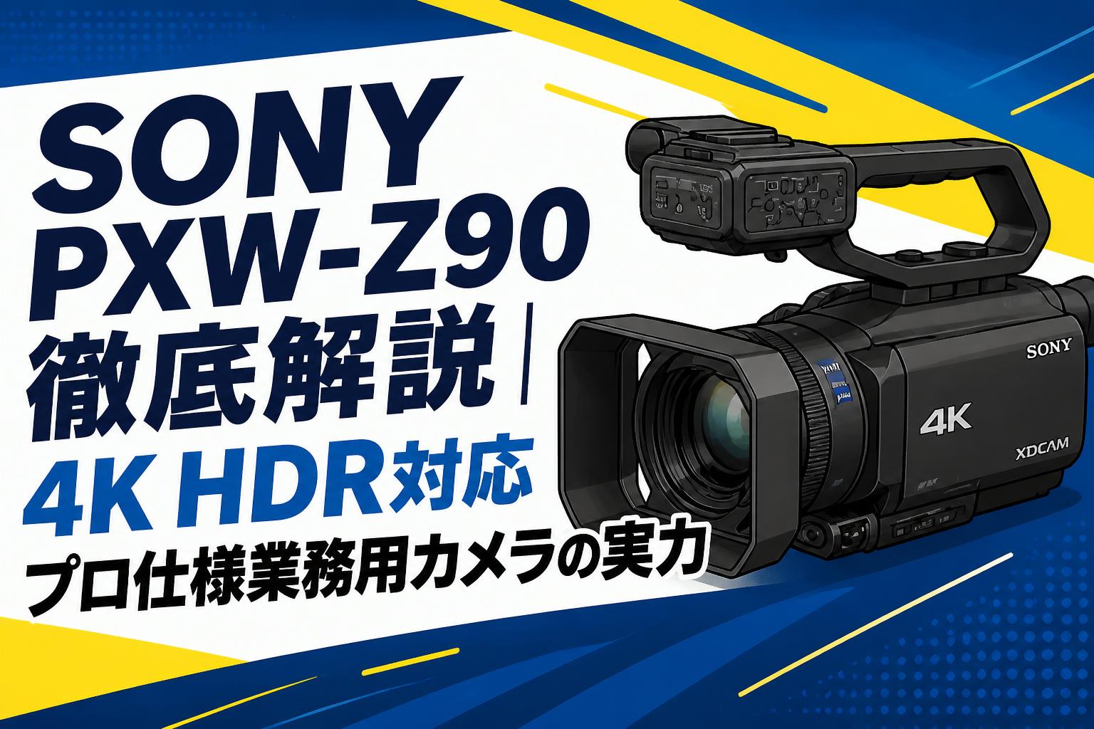 SONY PXW-Z90徹底解説｜4K HDR対応プロ仕様業務用カメラの実力