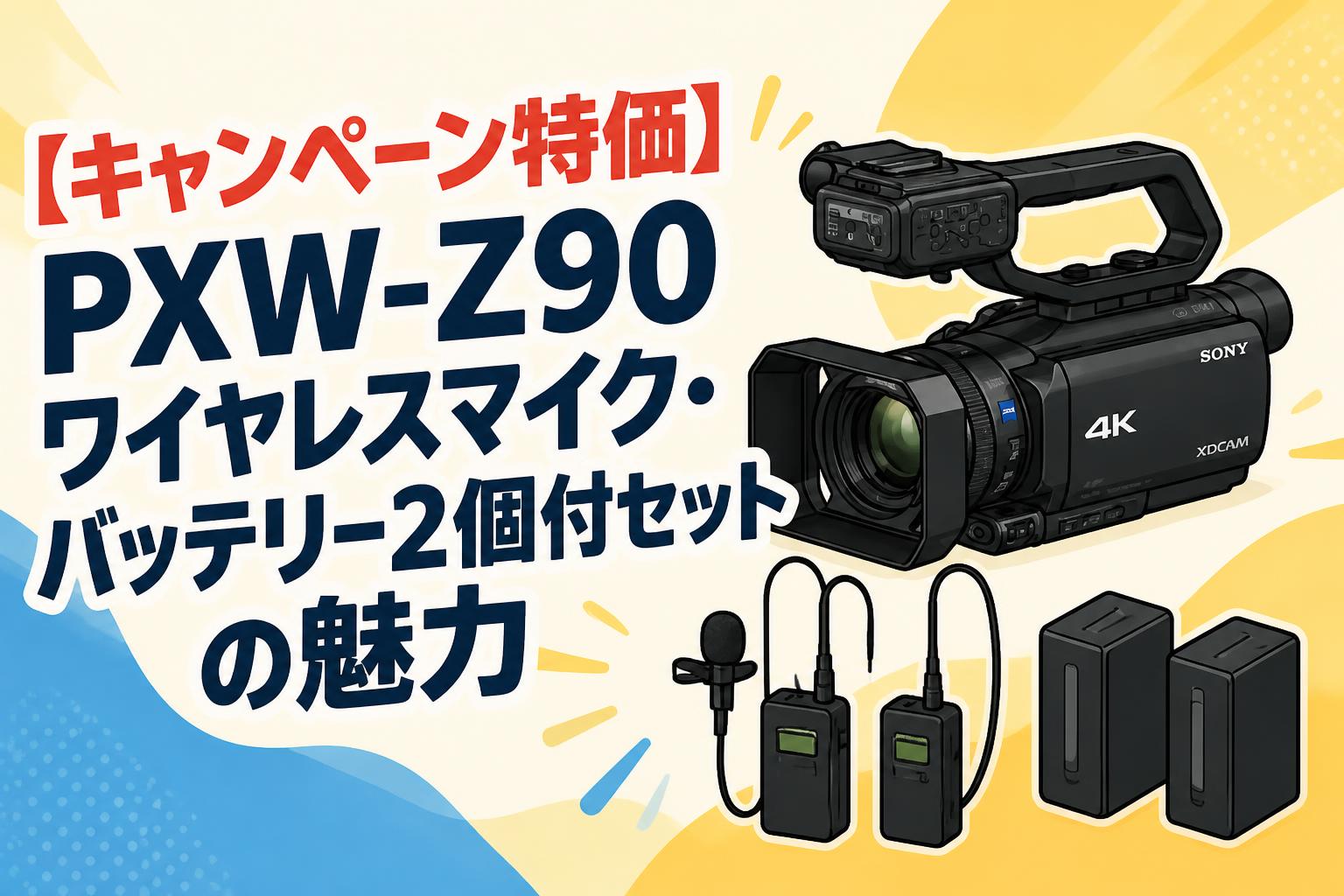 【キャンペーン特価】PXW-Z90ワイヤレスマイク・バッテリー2個付セットの魅力