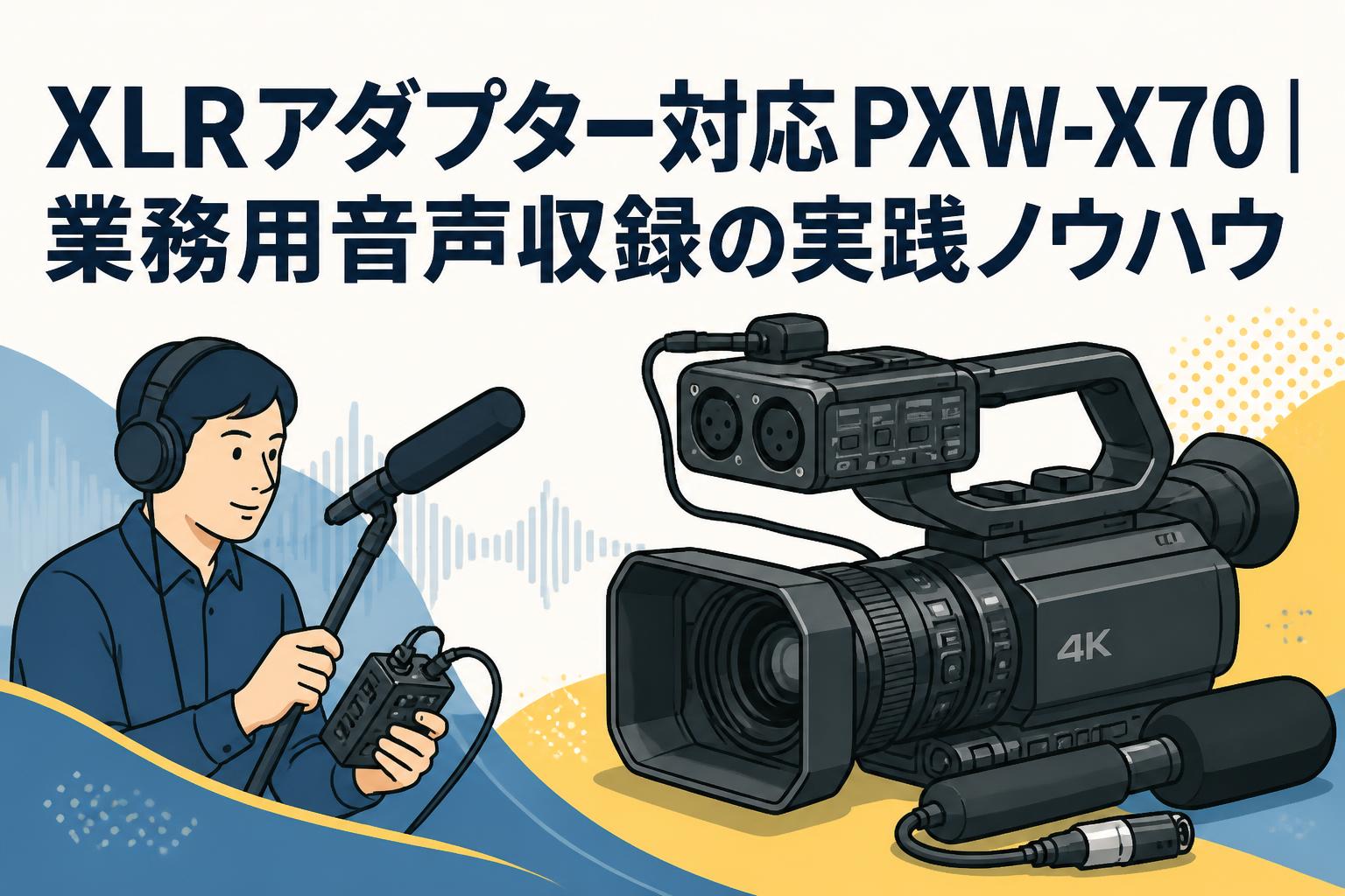XLRアダプター対応PXW-X70｜業務用音声収録の実践ノウハウ