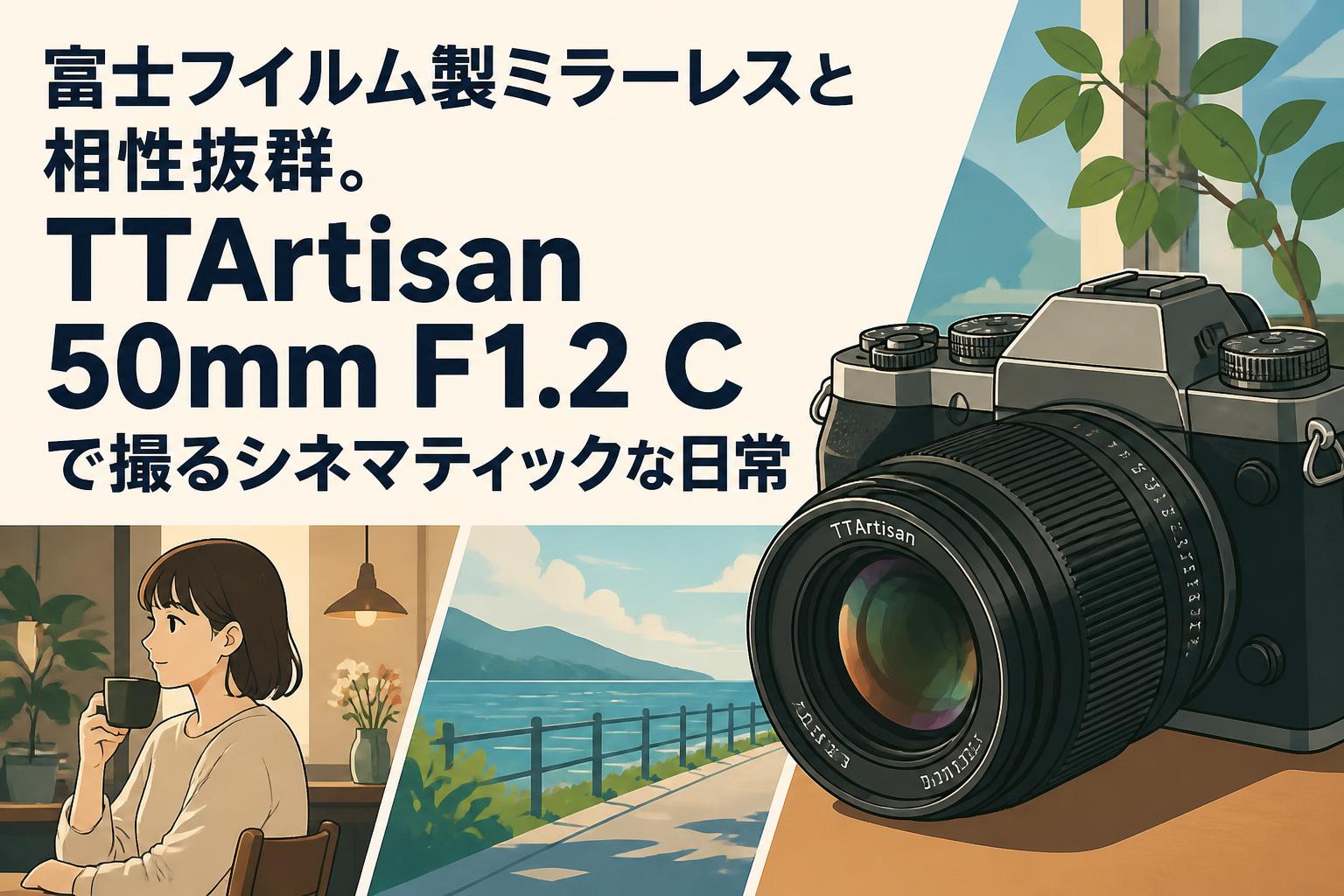 富士フイルム製ミラーレスと相性抜群。TTArtisan 50mm F1.2 C で撮るシネマティックな日常
