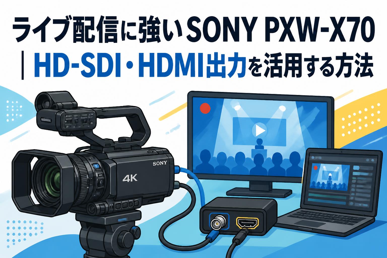 ライブ配信に強いSONY PXW-X70｜HD-SDI・HDMI出力を活用する方法