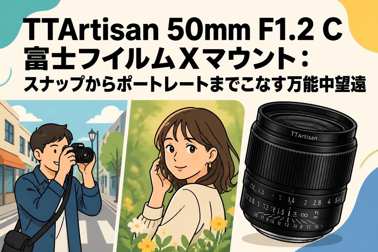 TTArtisan 50mm F1.2 C 富士フイルムXマウント：スナップからポートレートまでこなす万能中望遠