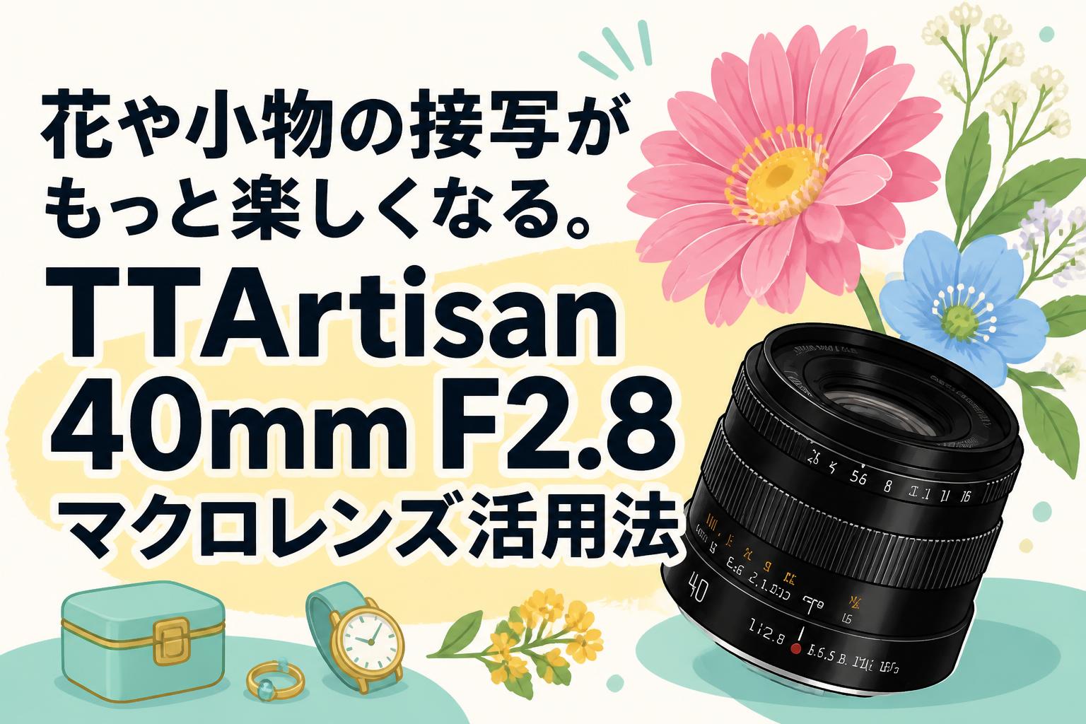 花や小物の接写がもっと楽しくなる。TTArtisan 40mm F2.8マクロレンズ活用法