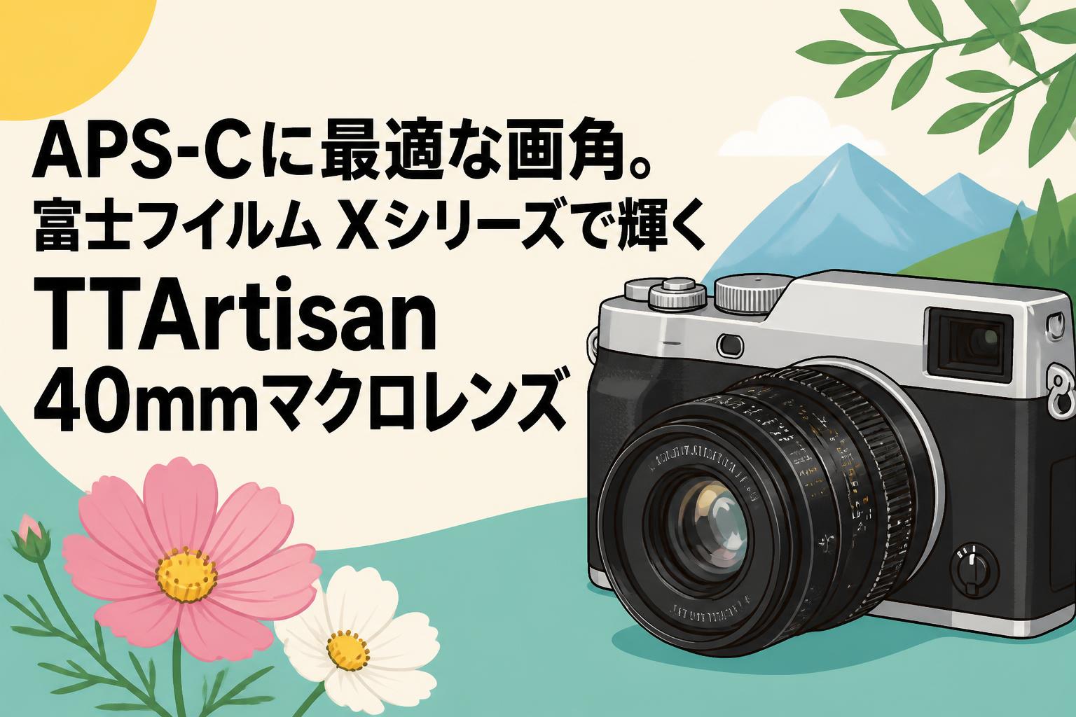 APS-Cに最適な画角。富士フイルム Xシリーズで輝くTTArtisan 40mmマクロレンズ