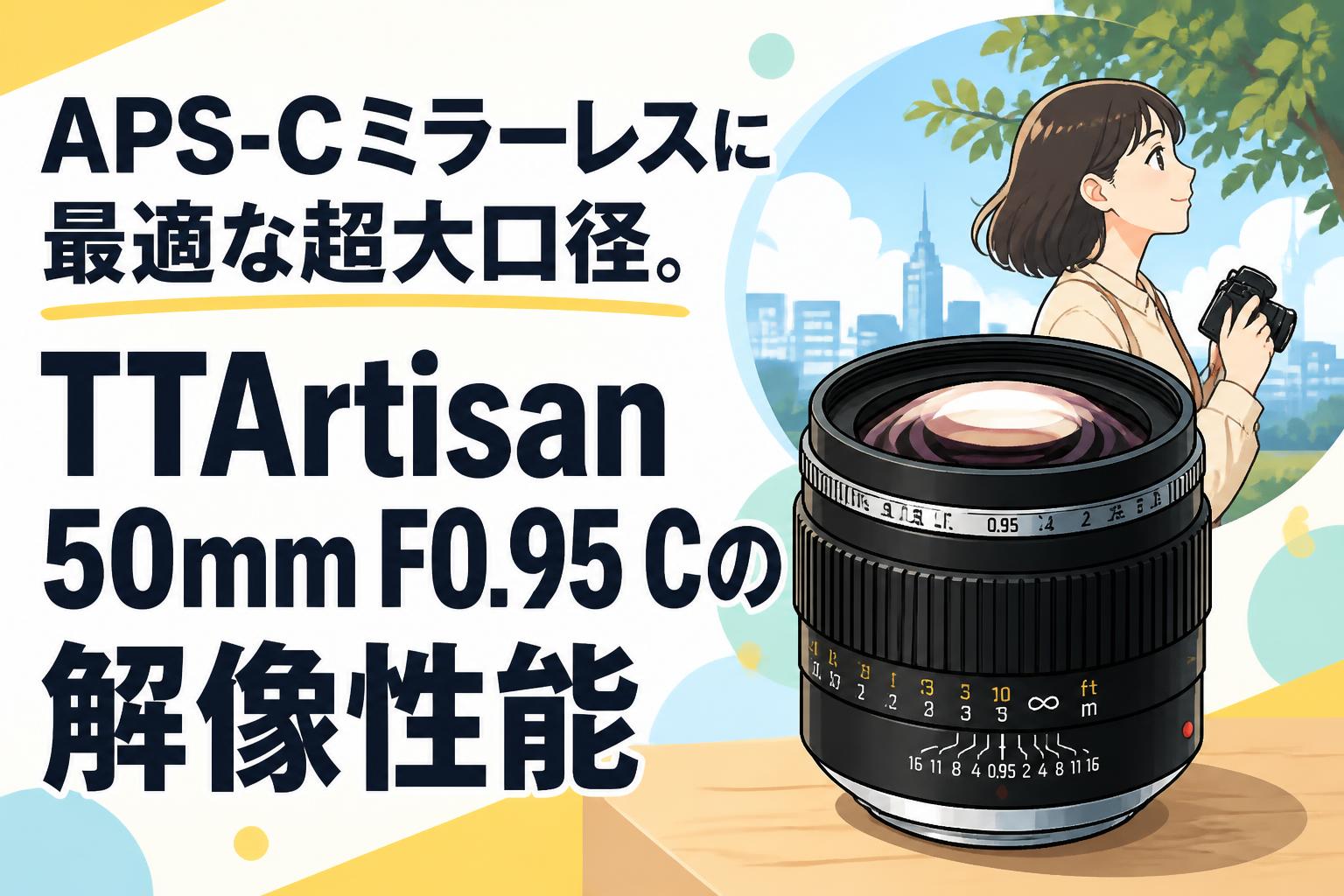 APS-Cミラーレスに最適な超大口径。TTArtisan 50mm F0.95 Cの解像性能