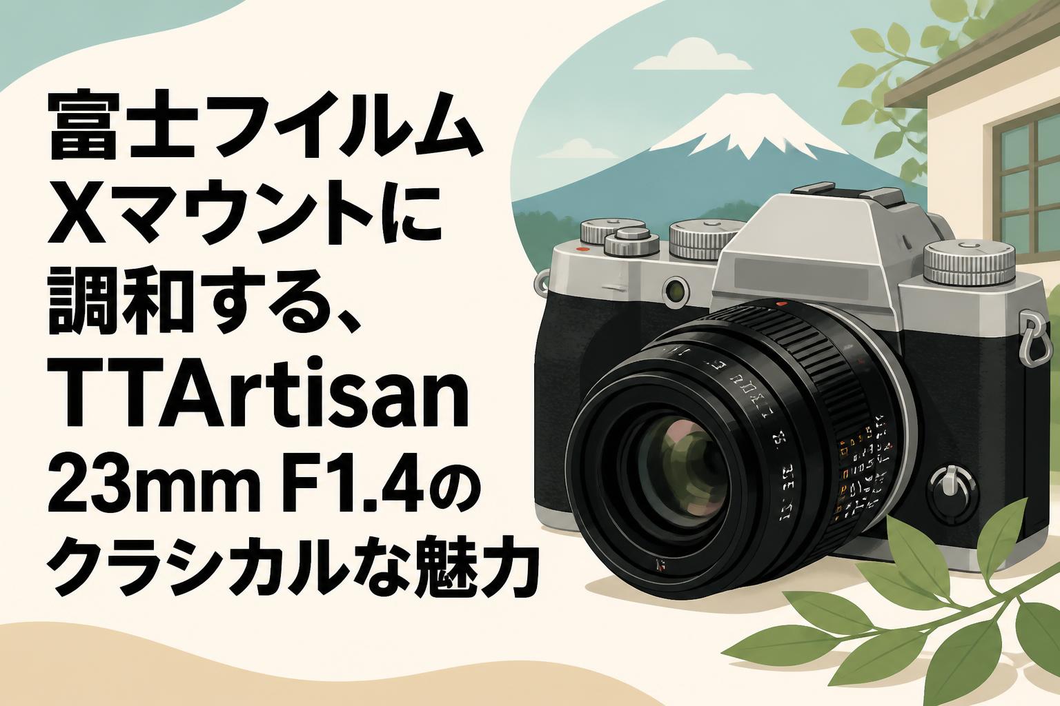 富士フイルム Xマウントに調和する、TTArtisan 23mm F1.4のクラシカルな魅力