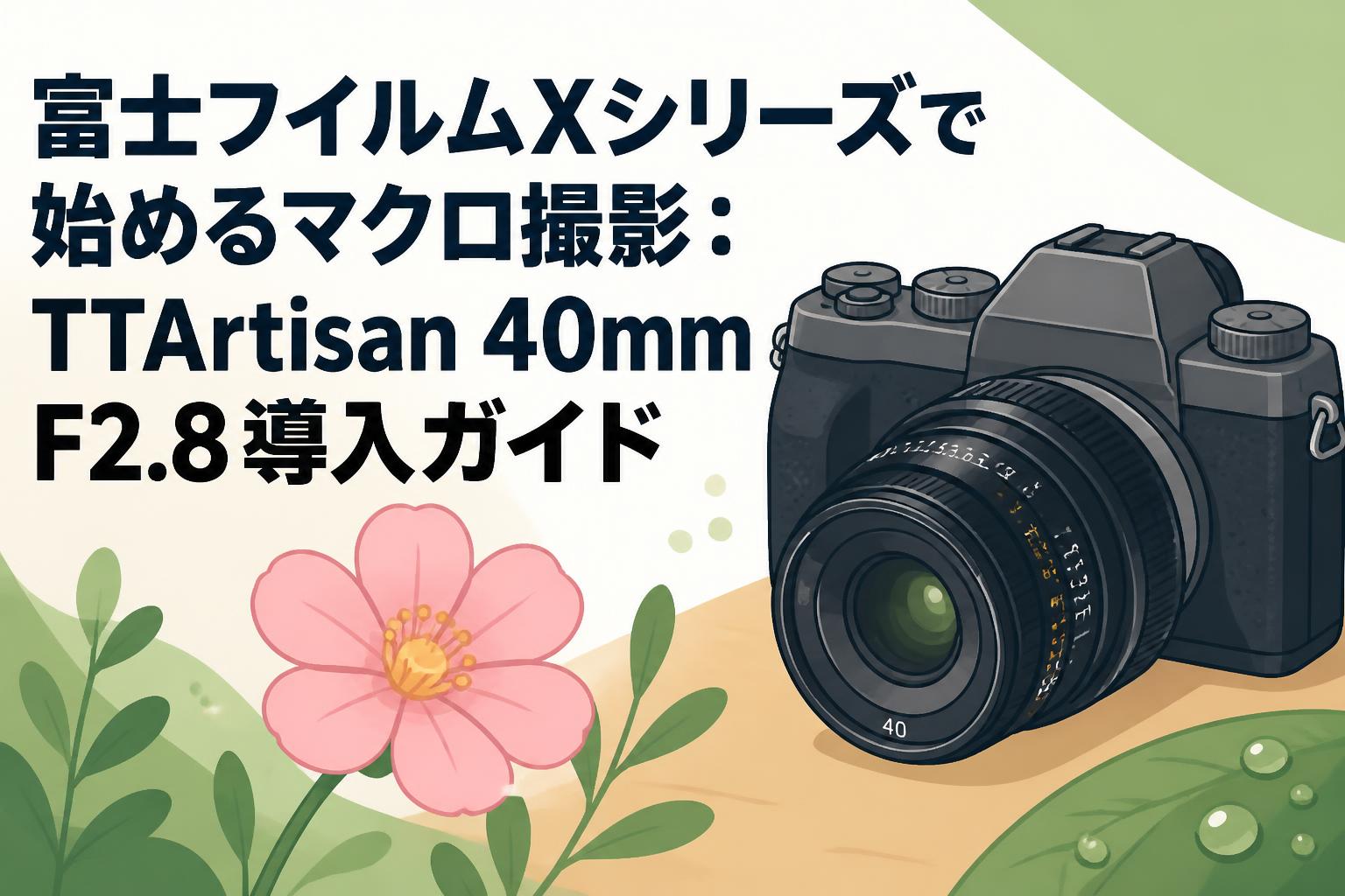富士フイルムXシリーズで始めるマクロ撮影：TTArtisan 40mm F2.8導入ガイド