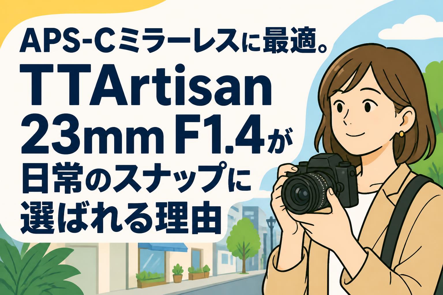 APS-Cミラーレスに最適。TTArtisan 23mm F1.4が日常のスナップに選ばれる理由