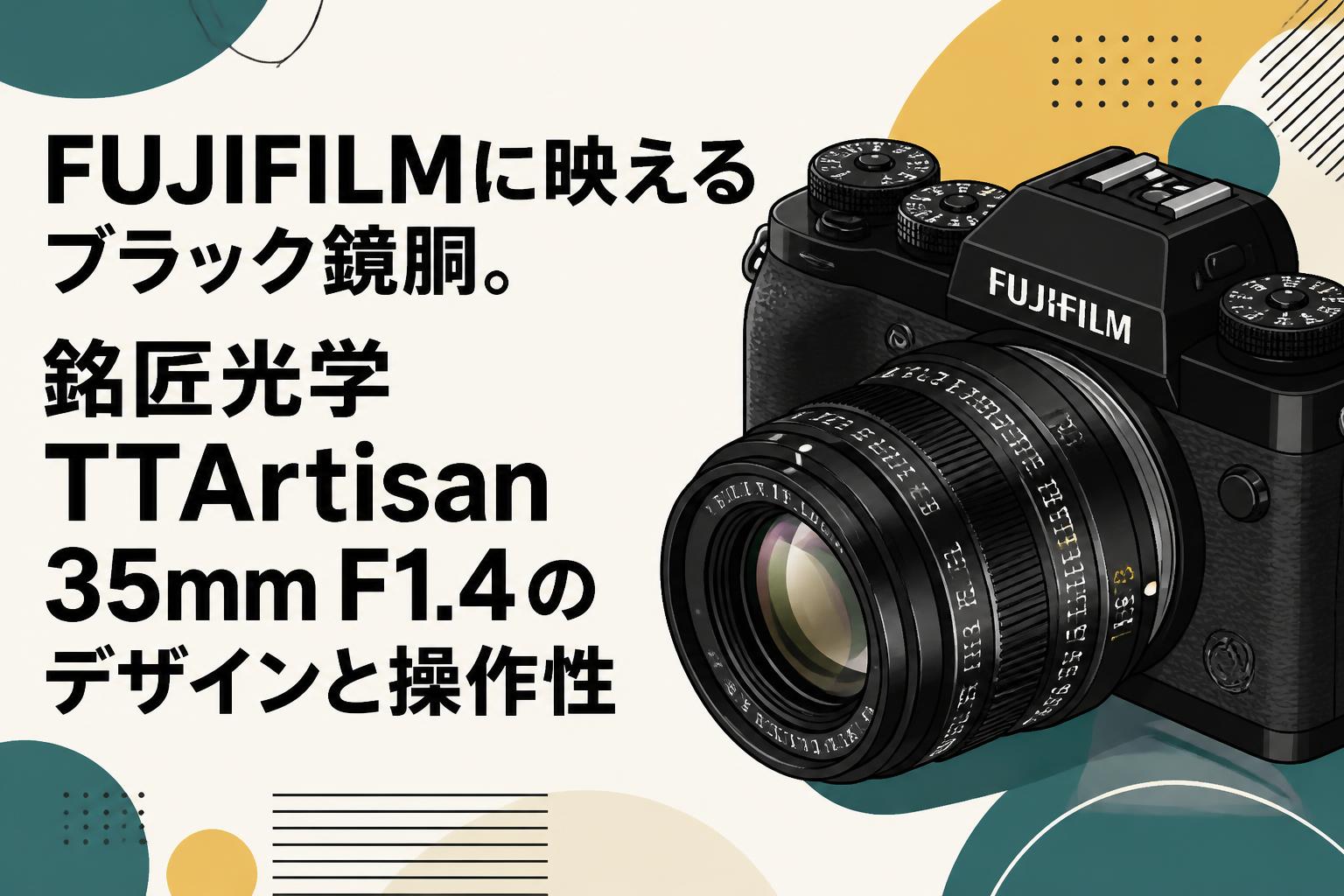 FUJIFILMに映えるブラック鏡胴。銘匠光学 TTArtisan 35mm F1.4のデザインと操作性