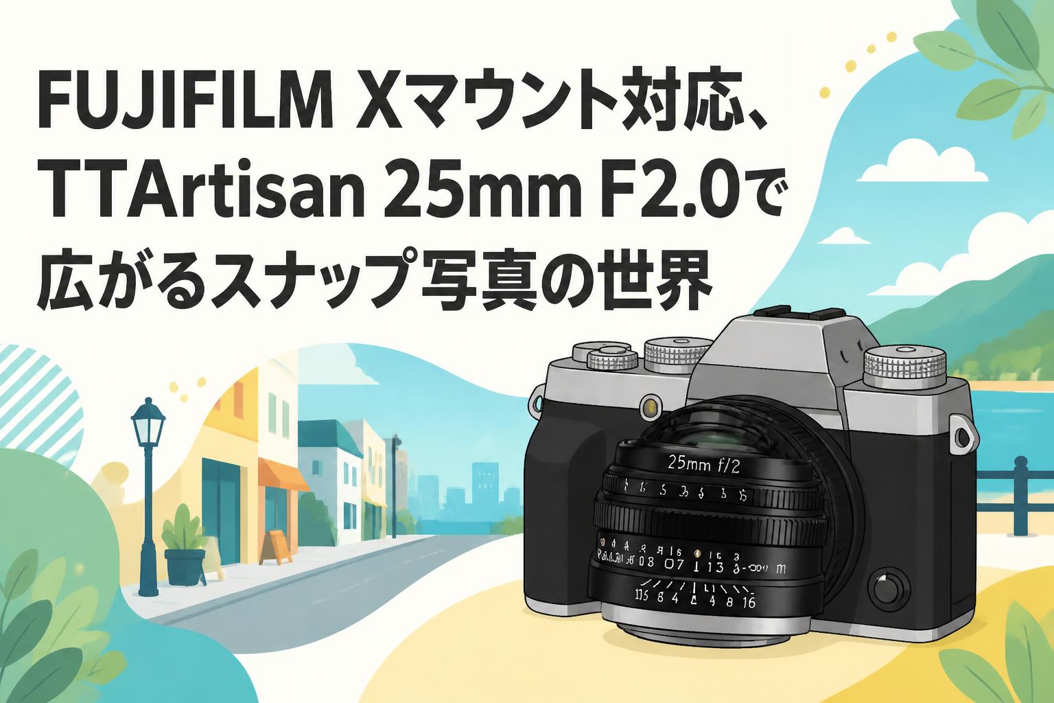 FUJIFILM Xマウント対応、TTArtisan 25mm F2.0で広がるスナップ写真の世界
