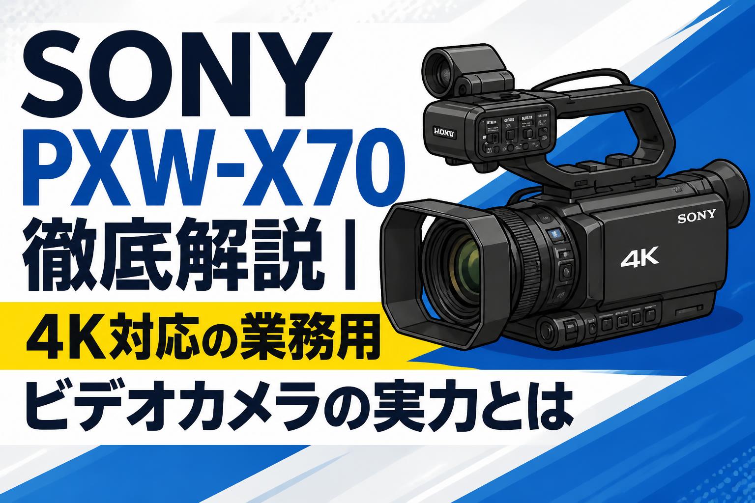 SONY PXW-X70徹底解説｜4K対応の業務用ビデオカメラの実力とは