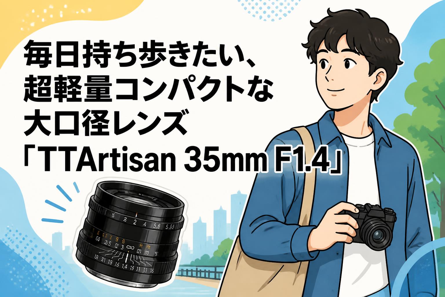 毎日持ち歩きたい、超軽量コンパクトな大口径レンズ「TTArtisan 35mm F1.4」