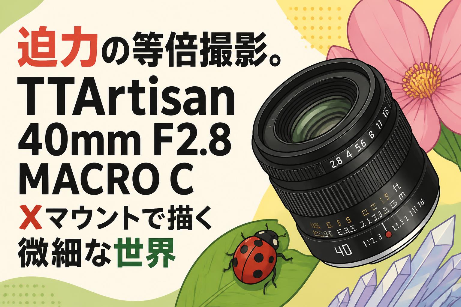 迫力の等倍撮影。TTArtisan 40mm F2.8 MACRO C Xマウントで描く微細な世界