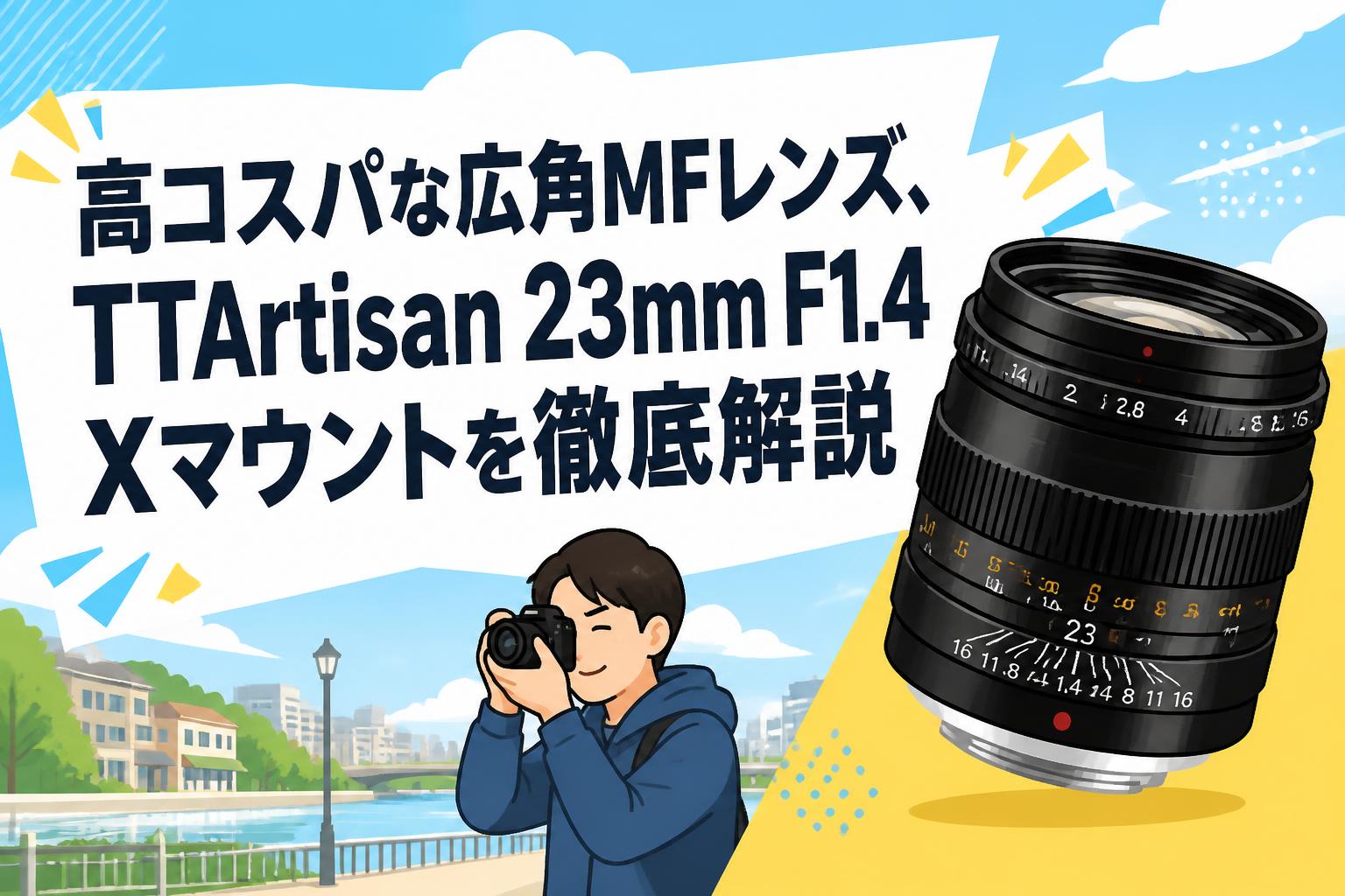 高コスパな広角MFレンズ、TTArtisan 23mm F1.4 Xマウントを徹底解説