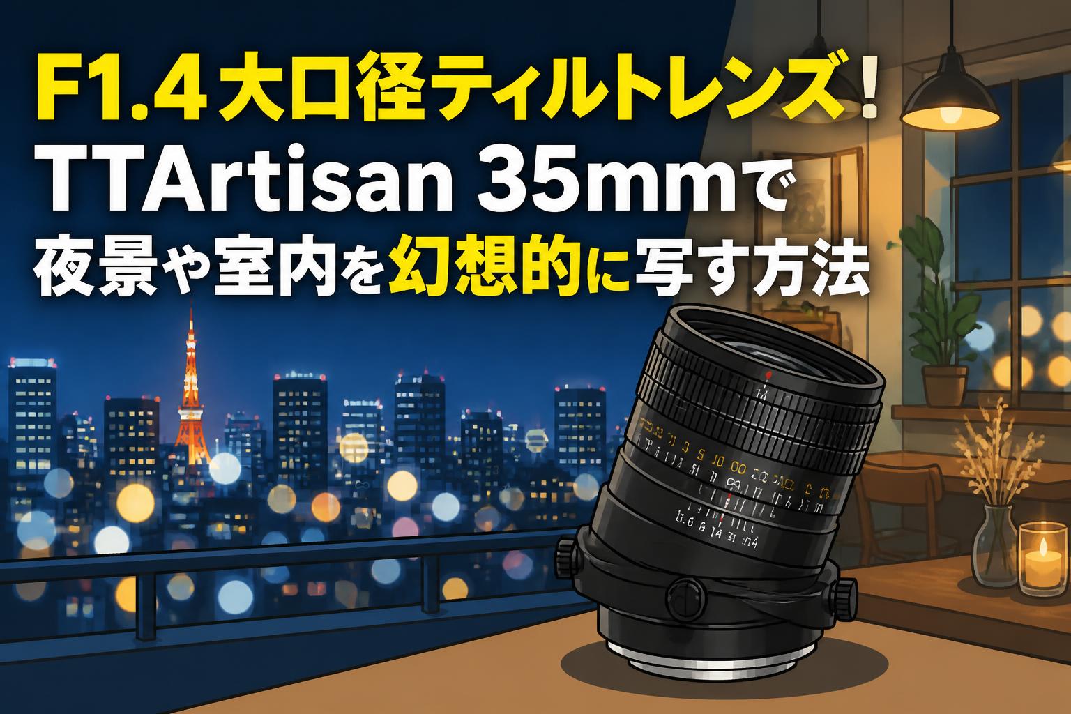 F1.4大口径ティルトレンズ！TTArtisan 35mmで夜景や室内を幻想的に写す方法