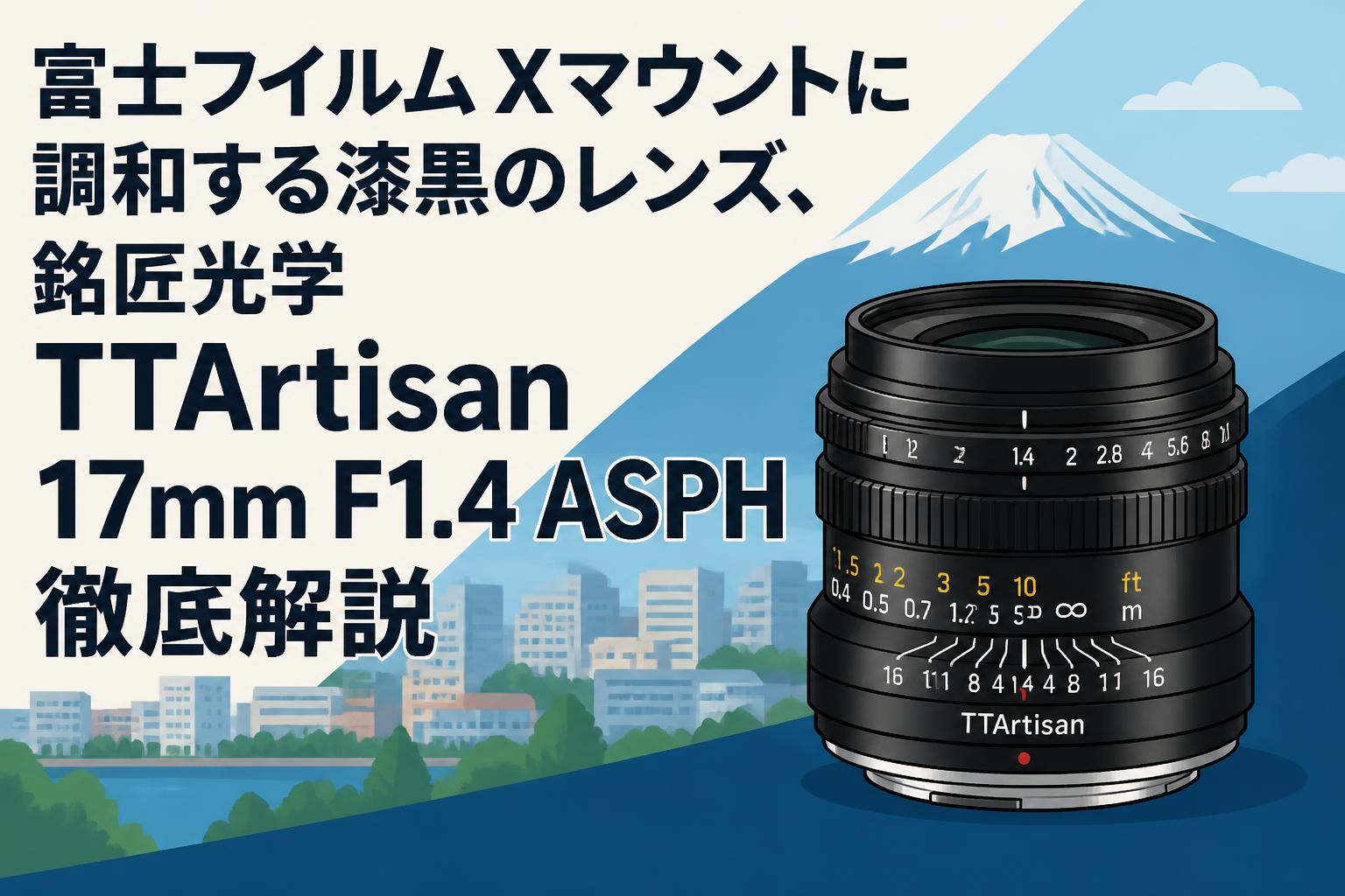 富士フイルム Xマウントに調和する漆黒のレンズ、銘匠光学 TTArtisan 17mm F1.4 ASPH 徹底解説