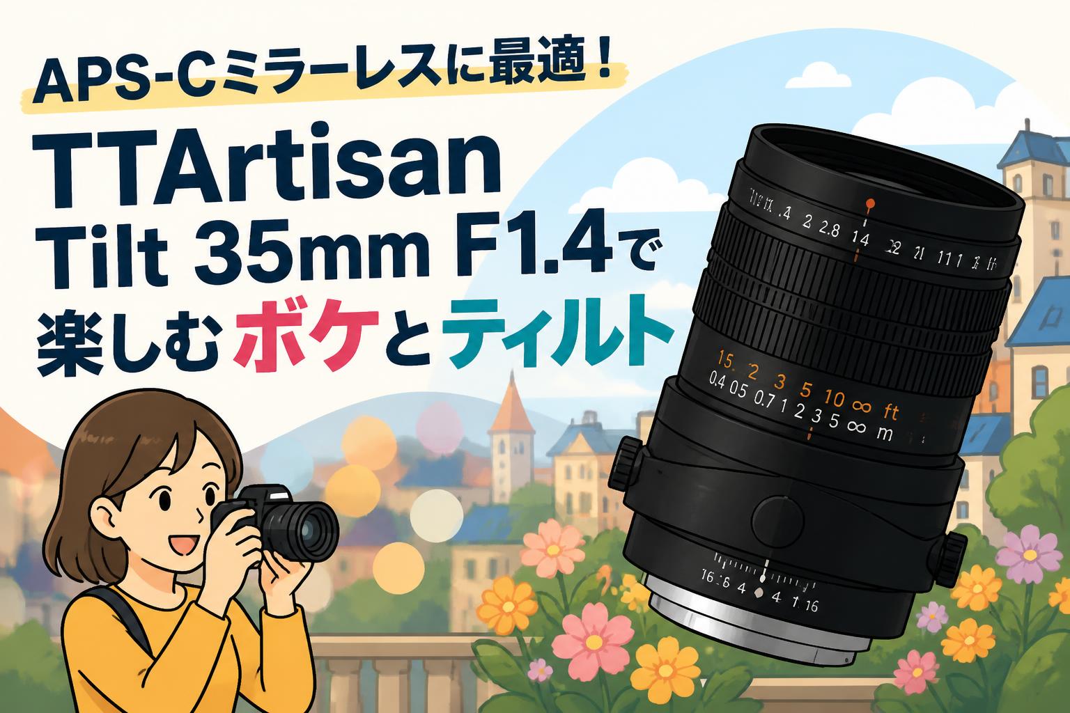 APS-Cミラーレスに最適！TTArtisan Tilt 35mm F1.4で楽しむボケとティルト
