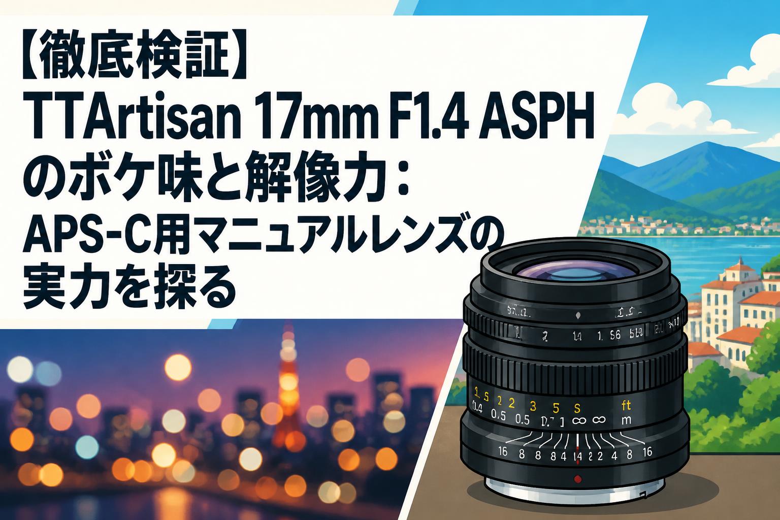 【徹底検証】TTArtisan 17mm F1.4 ASPH のボケ味と解像力：APS-C用マニュアルレンズの実力を探る