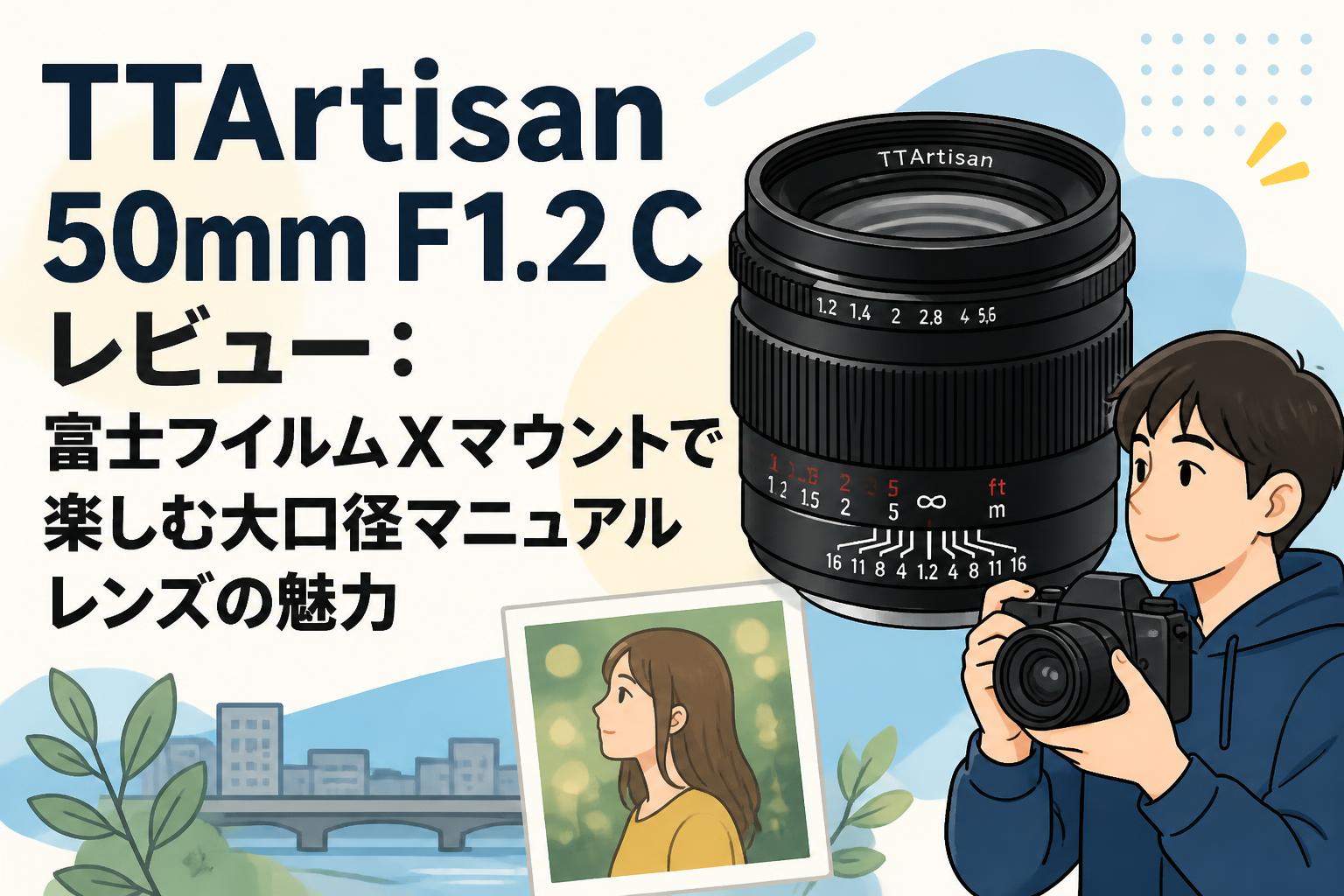 TTArtisan 50mm F1.2 C レビュー：富士フイルムXマウントで楽しむ大口径マニュアルレンズの魅力