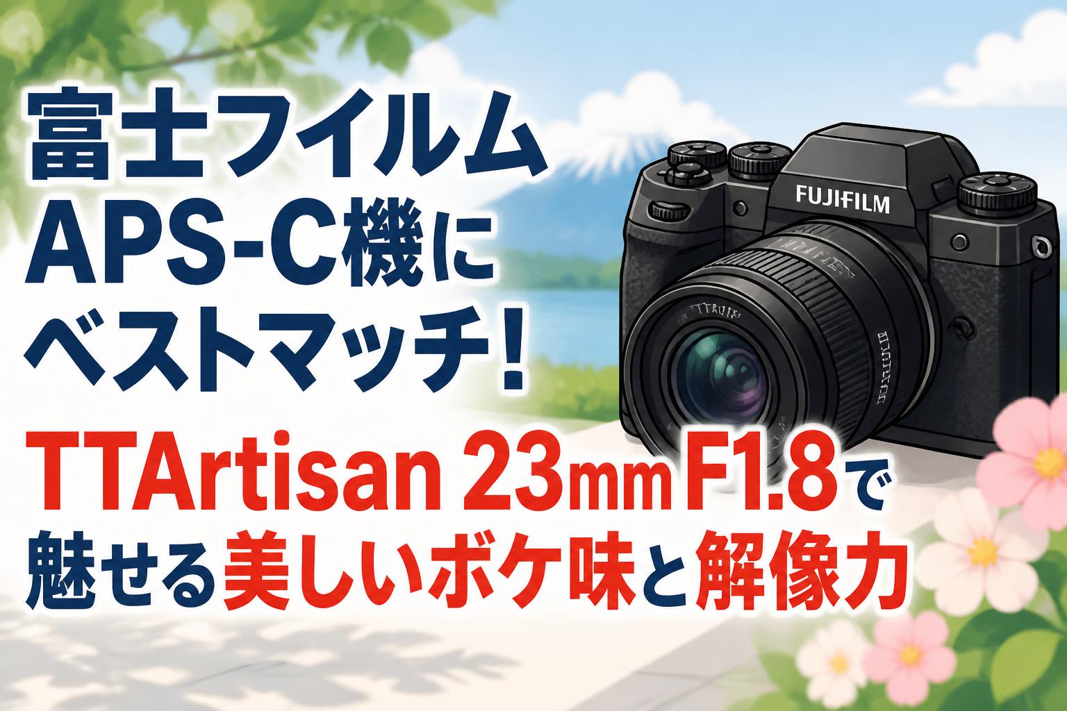 富士フイルム APS-C機にベストマッチ！TTArtisan 23mm F1.8で魅せる美しいボケ味と解像力
