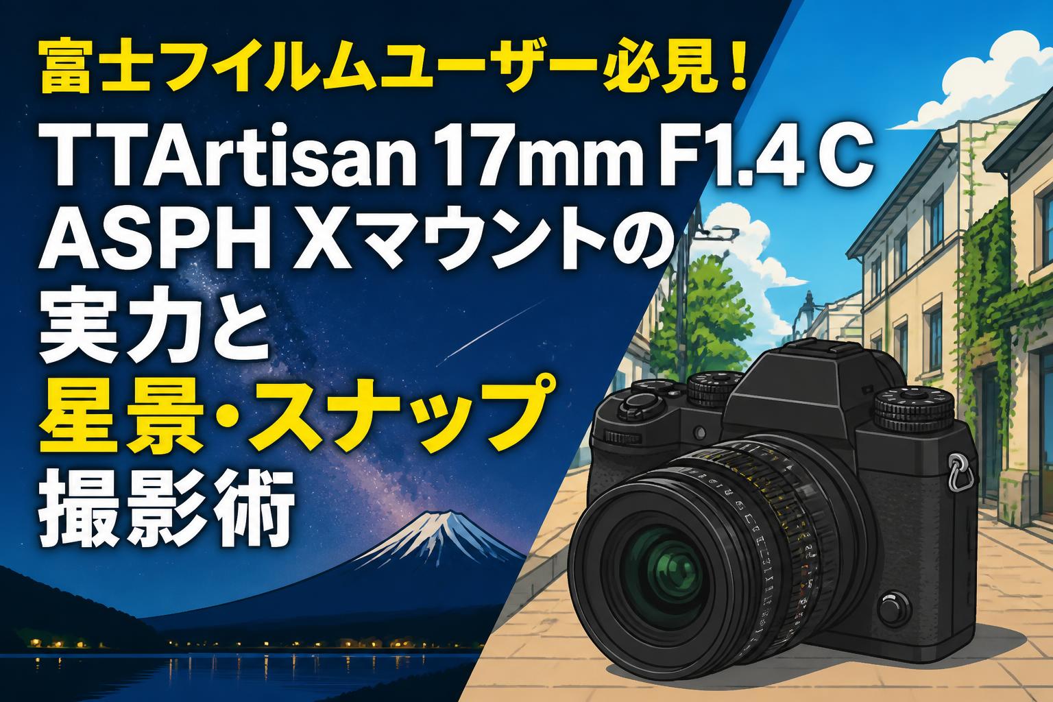 富士フイルムユーザー必見！TTArtisan 17mm F1.4 C ASPH Xマウントの実力と星景・スナップ撮影術
