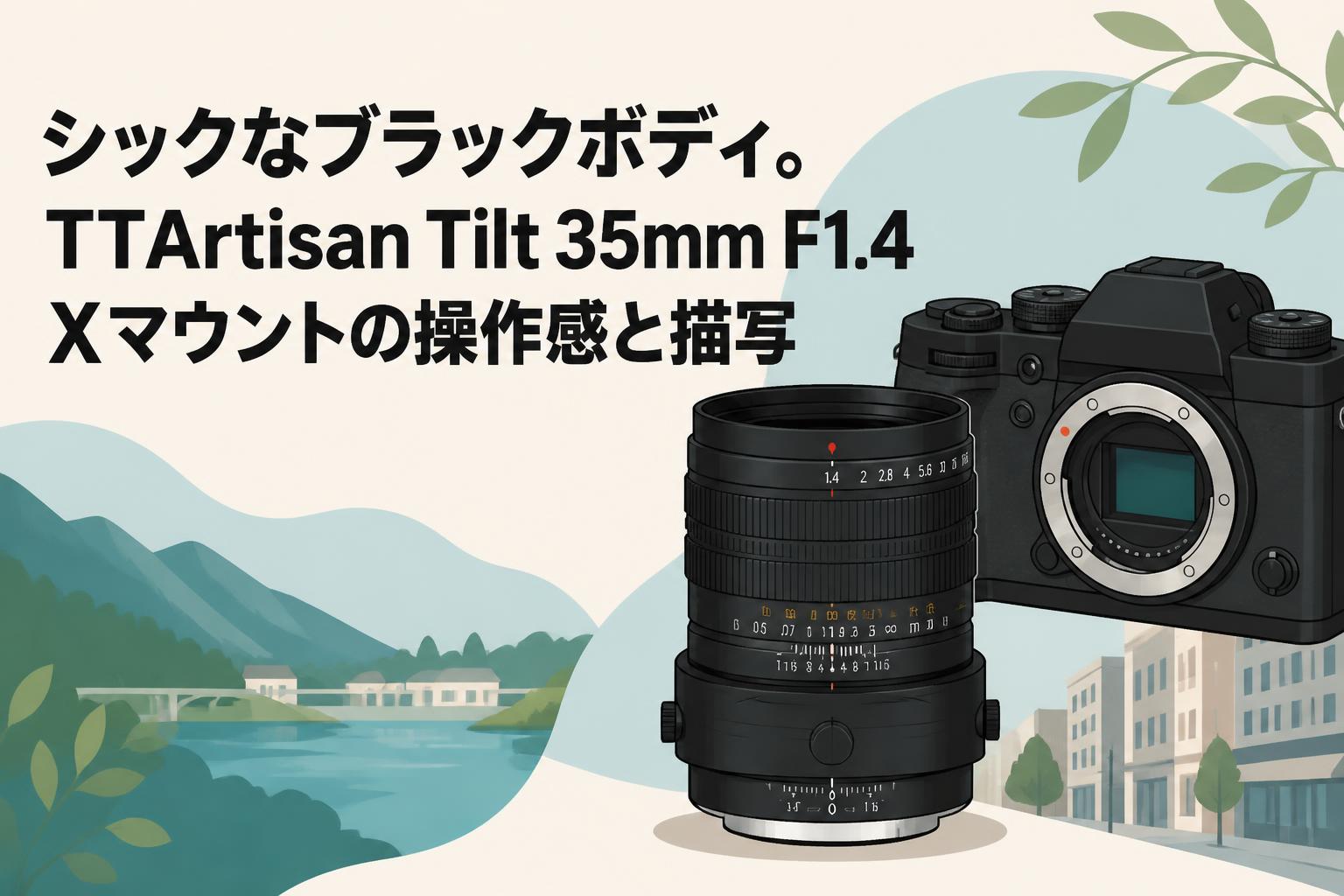 シックなブラックボディ。TTArtisan Tilt 35mm F1.4 Xマウントの操作感と描写