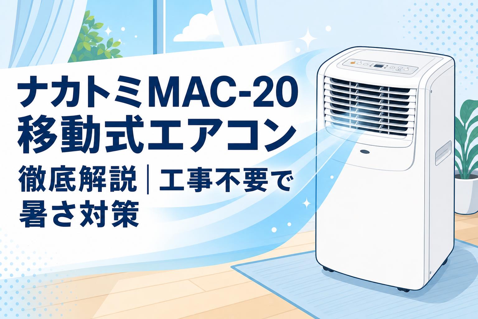 ナカトミMAC-20移動式エアコン徹底解説｜工事不要で暑さ対策