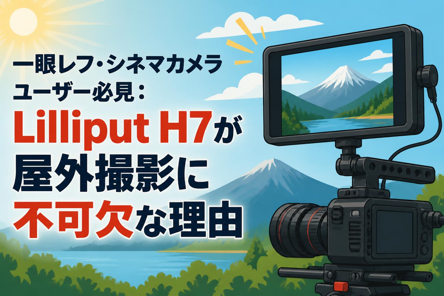 一眼レフ・シネマカメラユーザー必見：Lilliput H7が屋外撮影に不可欠な理由