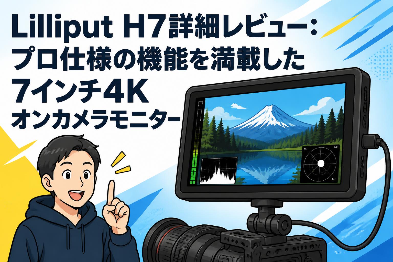 Lilliput H7詳細レビュー：プロ仕様の機能を満載した7インチ4Kオンカメラモニター