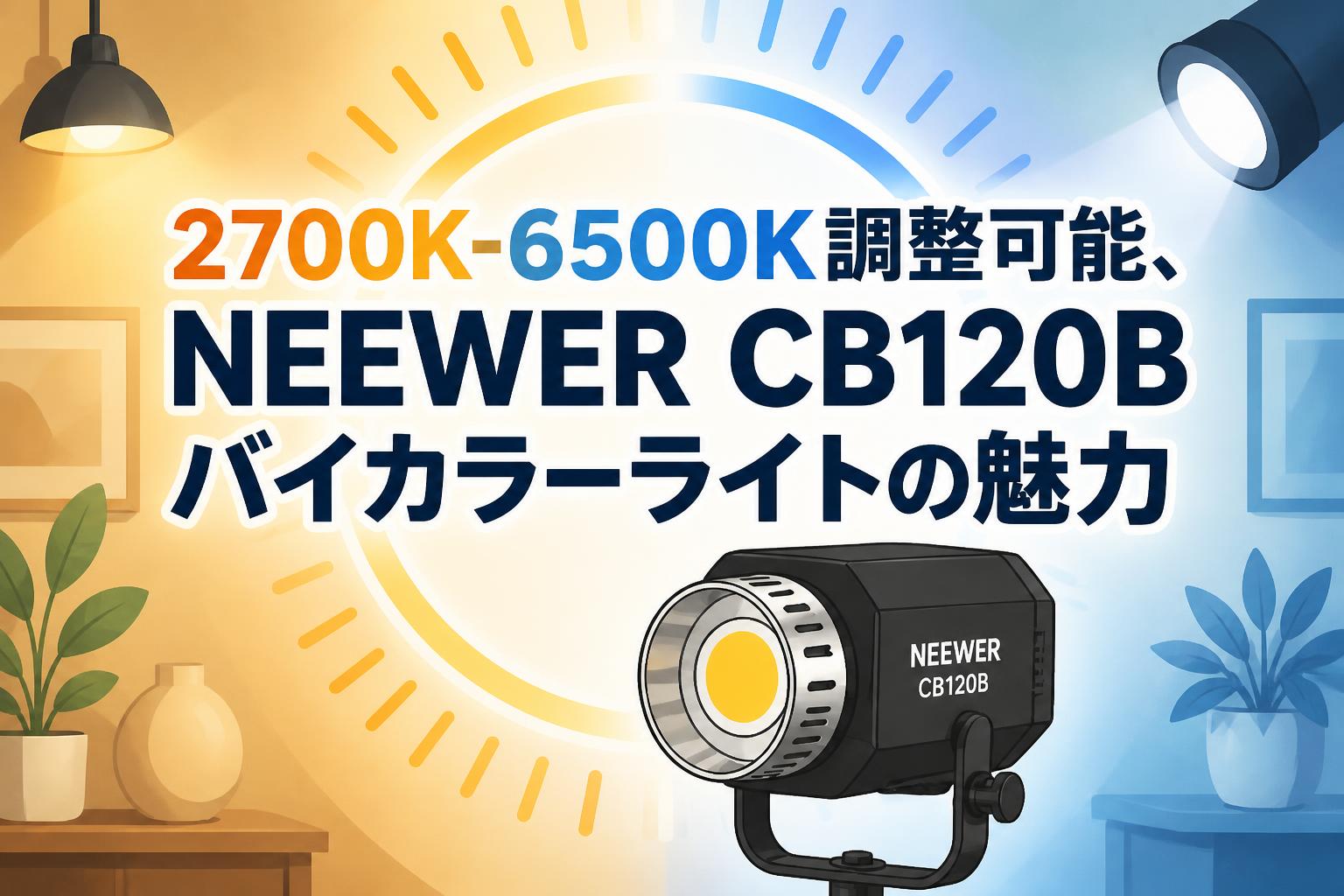 2700K-6500K調整可能、NEEWER CB120Bバイカラーライトの魅力