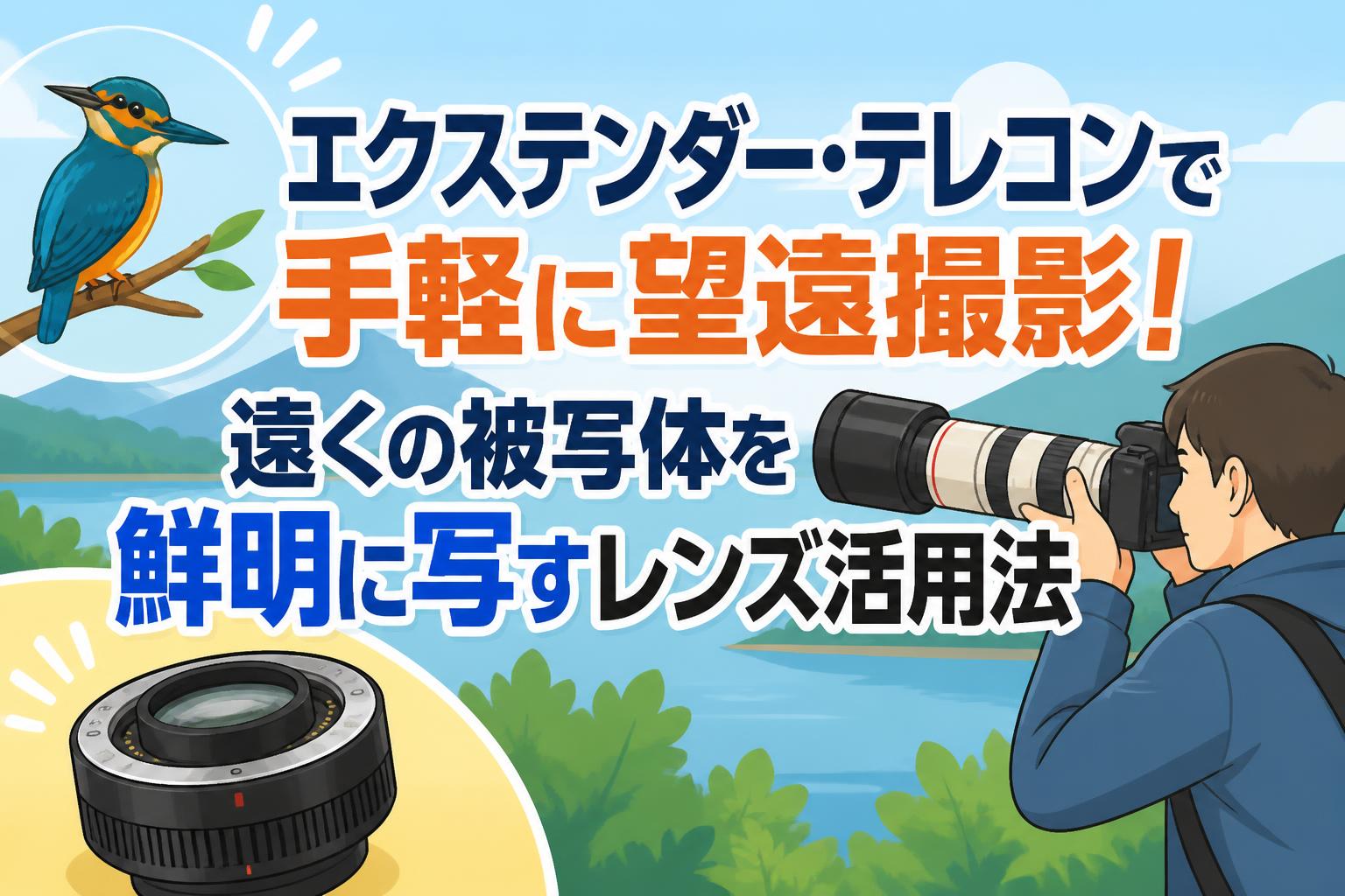 エクステンダー・テレコンで手軽に望遠撮影！遠くの被写体を鮮明に写すレンズ活用法
